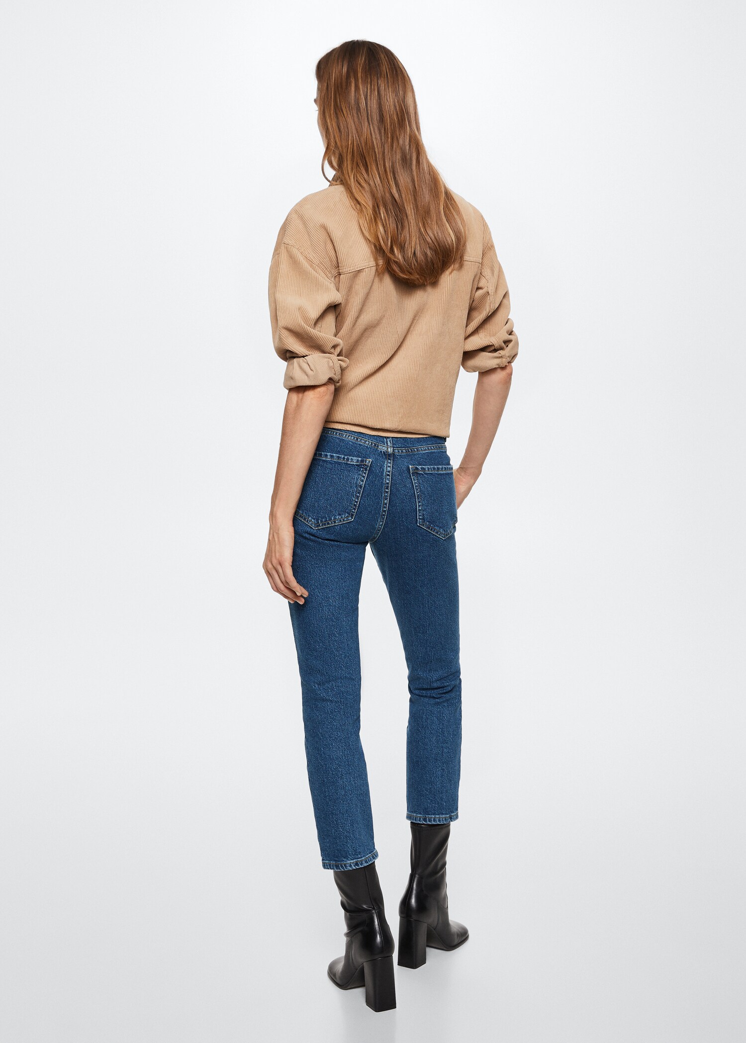 Medium-rise flared jeans  - Reverse of the article