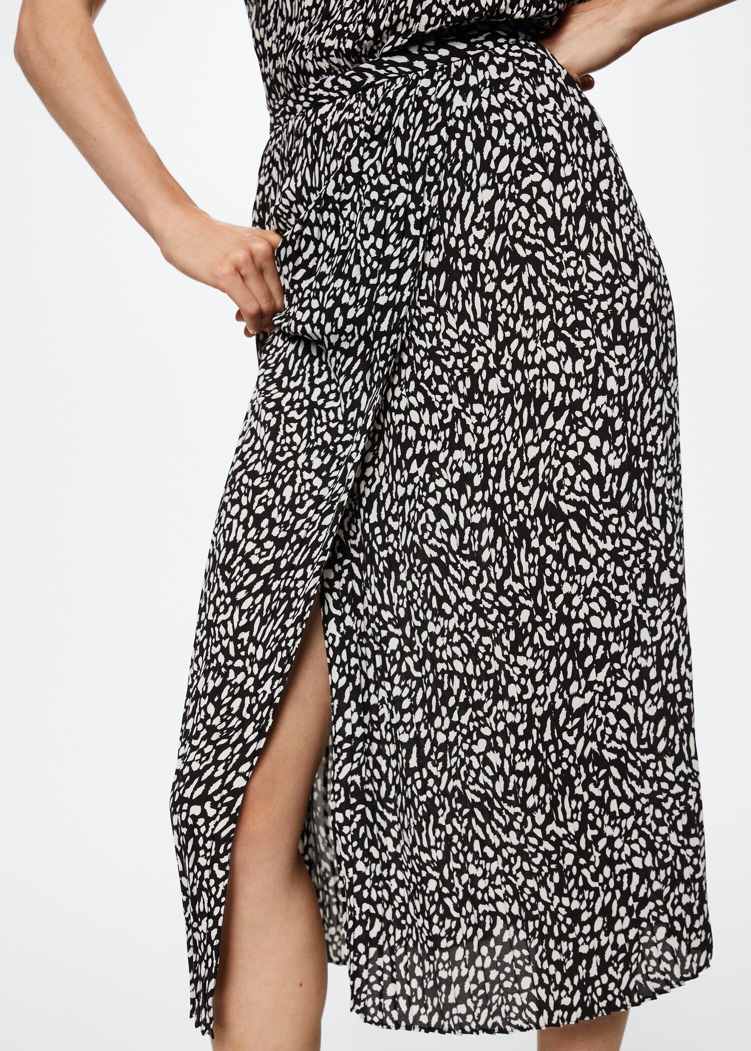 Pleated crossover skirt - Medium plane