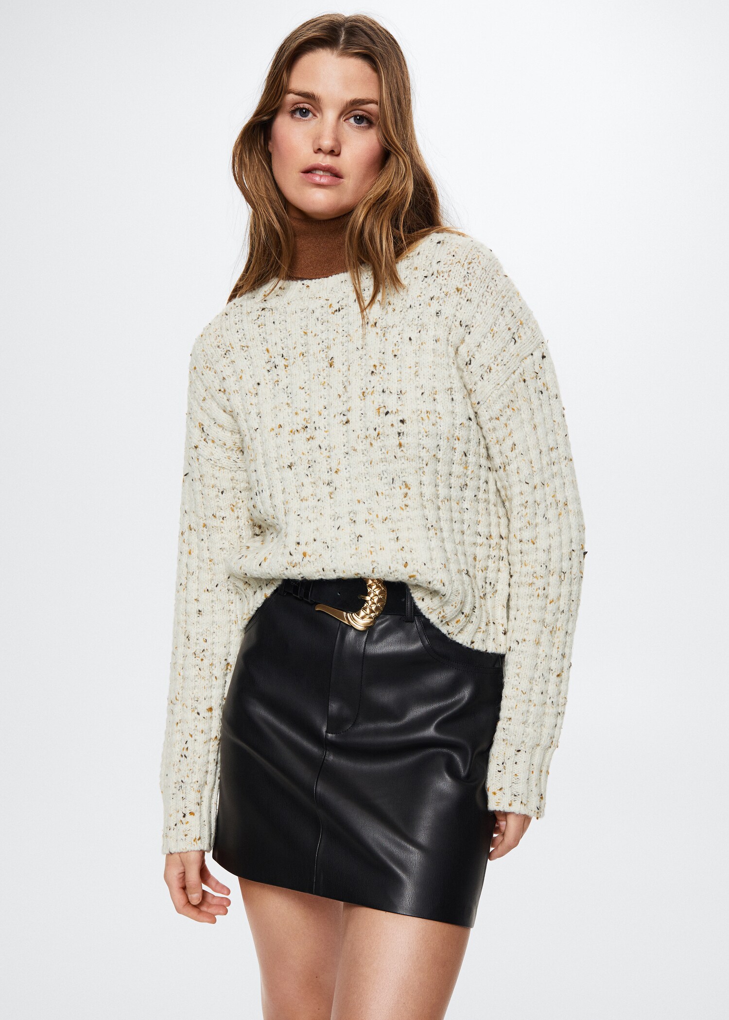 Pullover coste collo stondato - Piano medio
