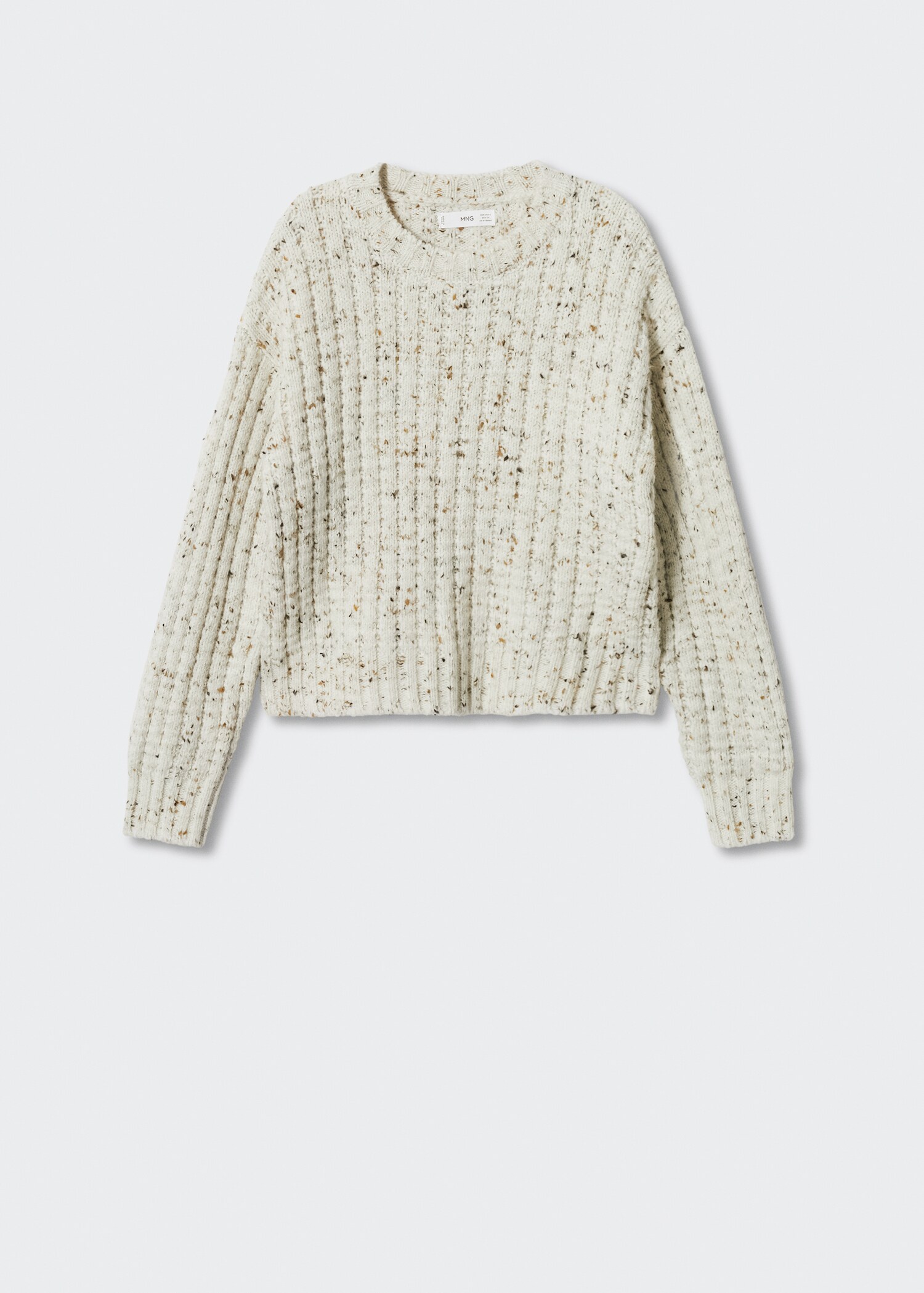 Pullover coste collo stondato - Articolo senza modello