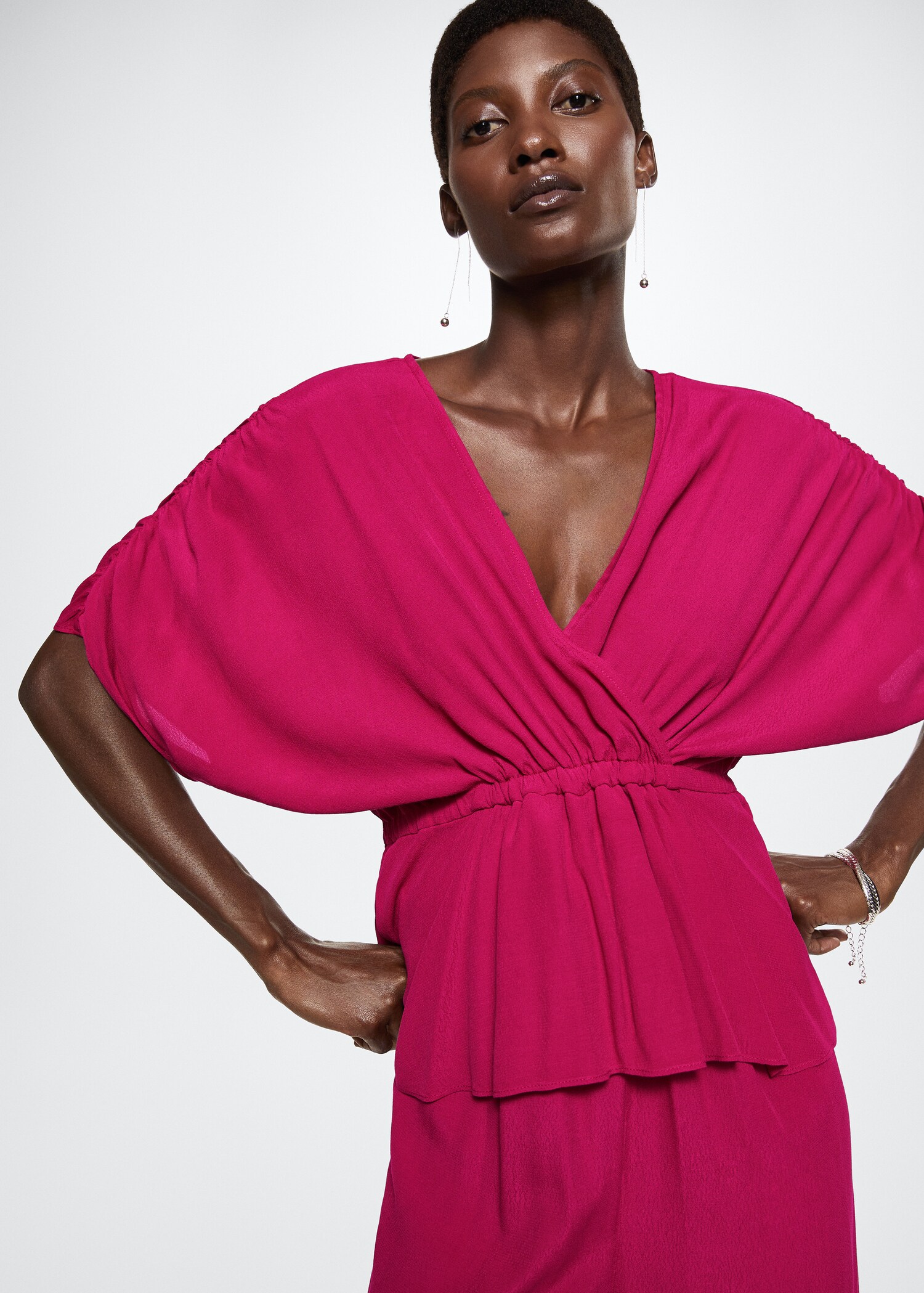 Wrap V-neckline jumpsuit - Details of the article 4