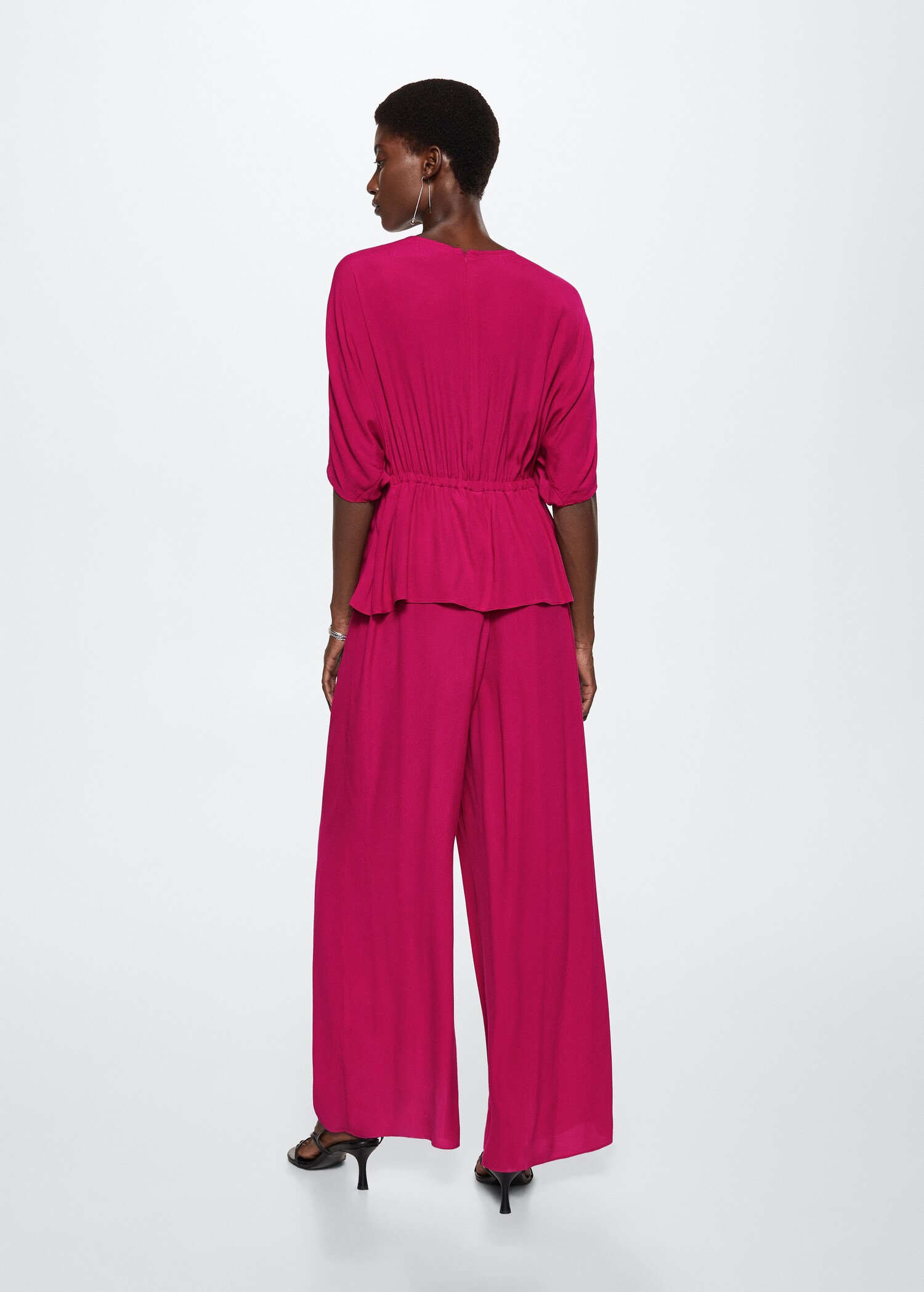 Wrap V-neckline jumpsuit - Reverse of the article