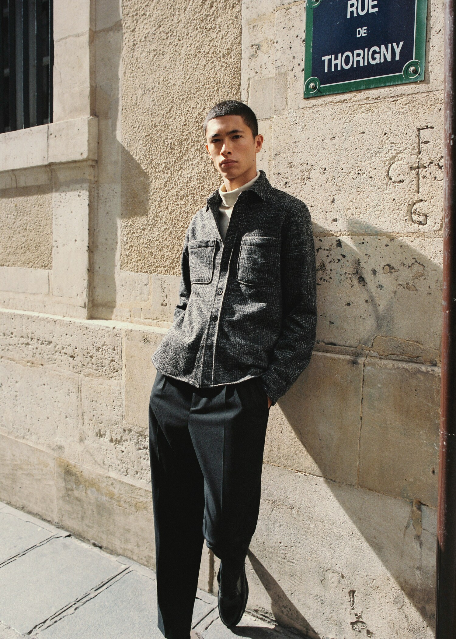Wool overshirt with pockets - Details of the article 5