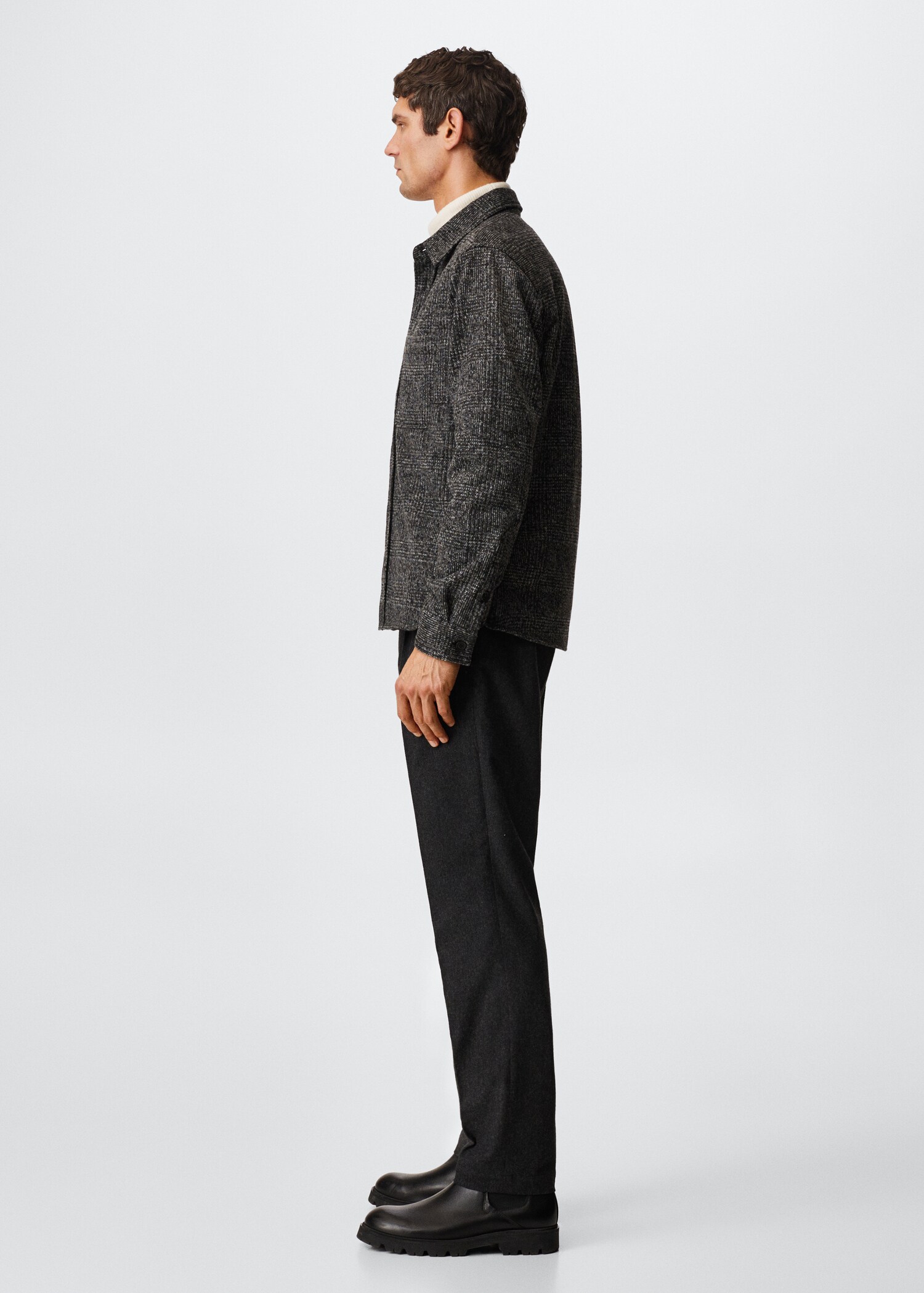 Wool overshirt with pockets - Details of the article 6
