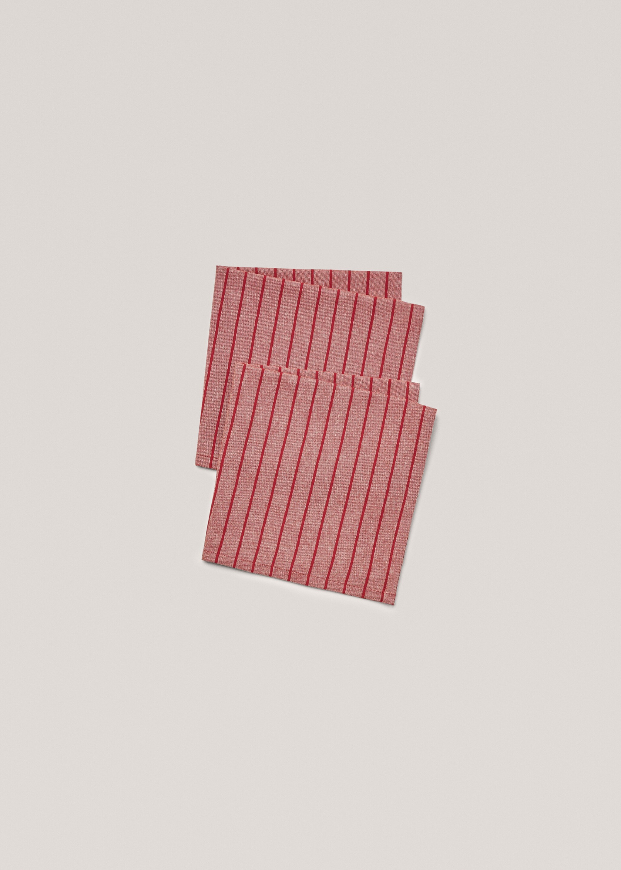 2er-Pack Karierte Servietten aus Baumwolle 45 x 45 cm - Detail des Artikels 1