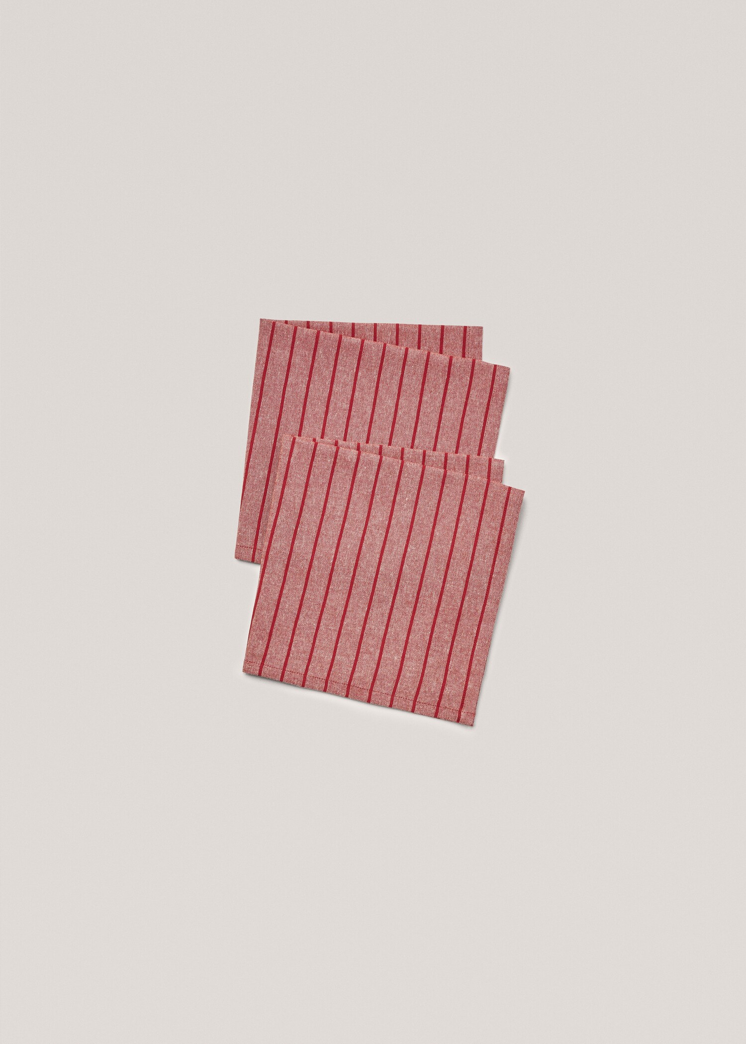 Pack of 2 check cotton napkins 45x45cm - Details of the article 1
