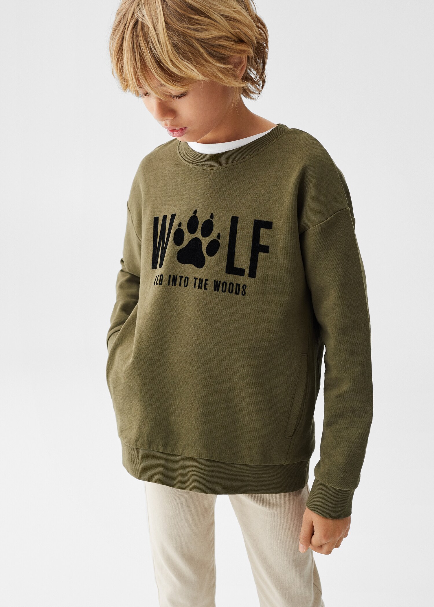 Textured printed sweatshirt - Medium plane