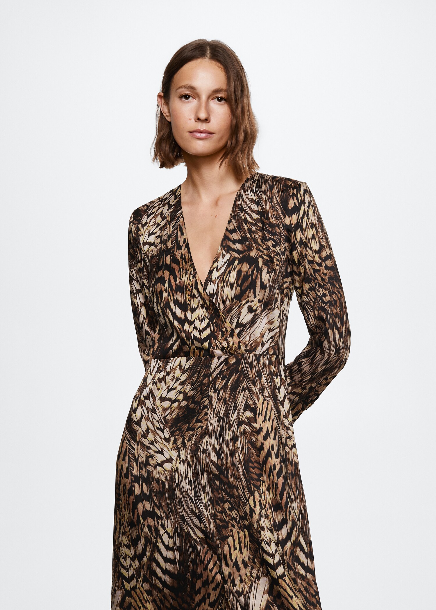 Vestido fluido animal print - Plano medio