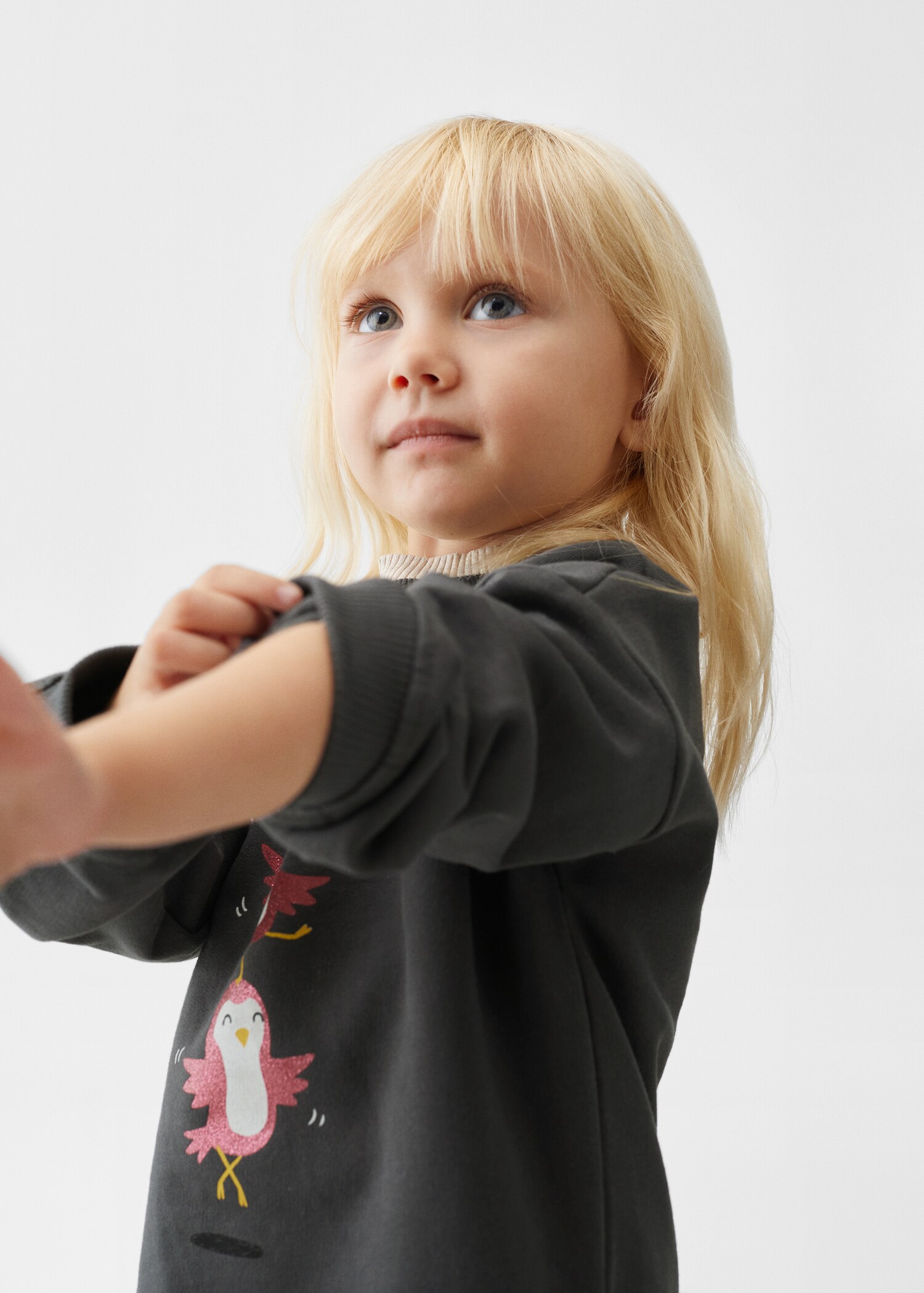 Robe sweat-shirt coton  - Plan moyen