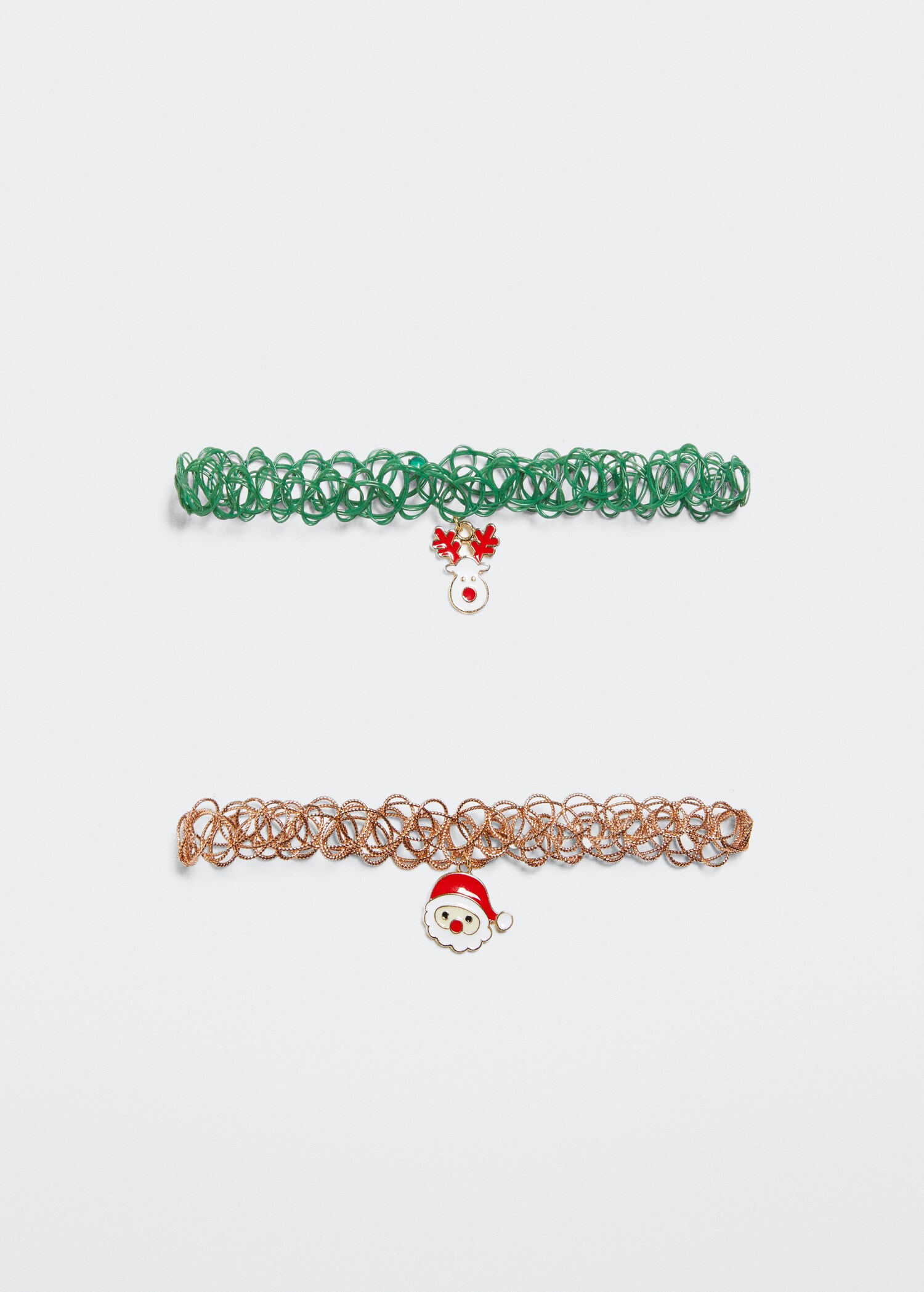 Set de 2 coliere choker pentru Crăciun - Plan mediu