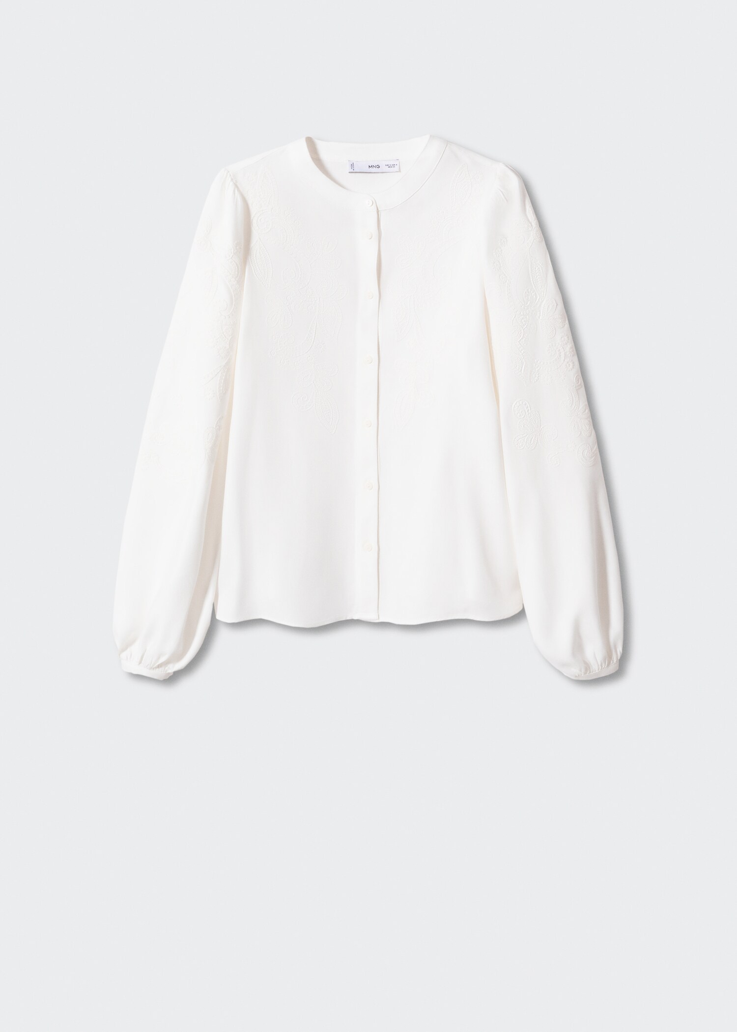 Bluse mit floraler Stickerei - Artikel ohne Model