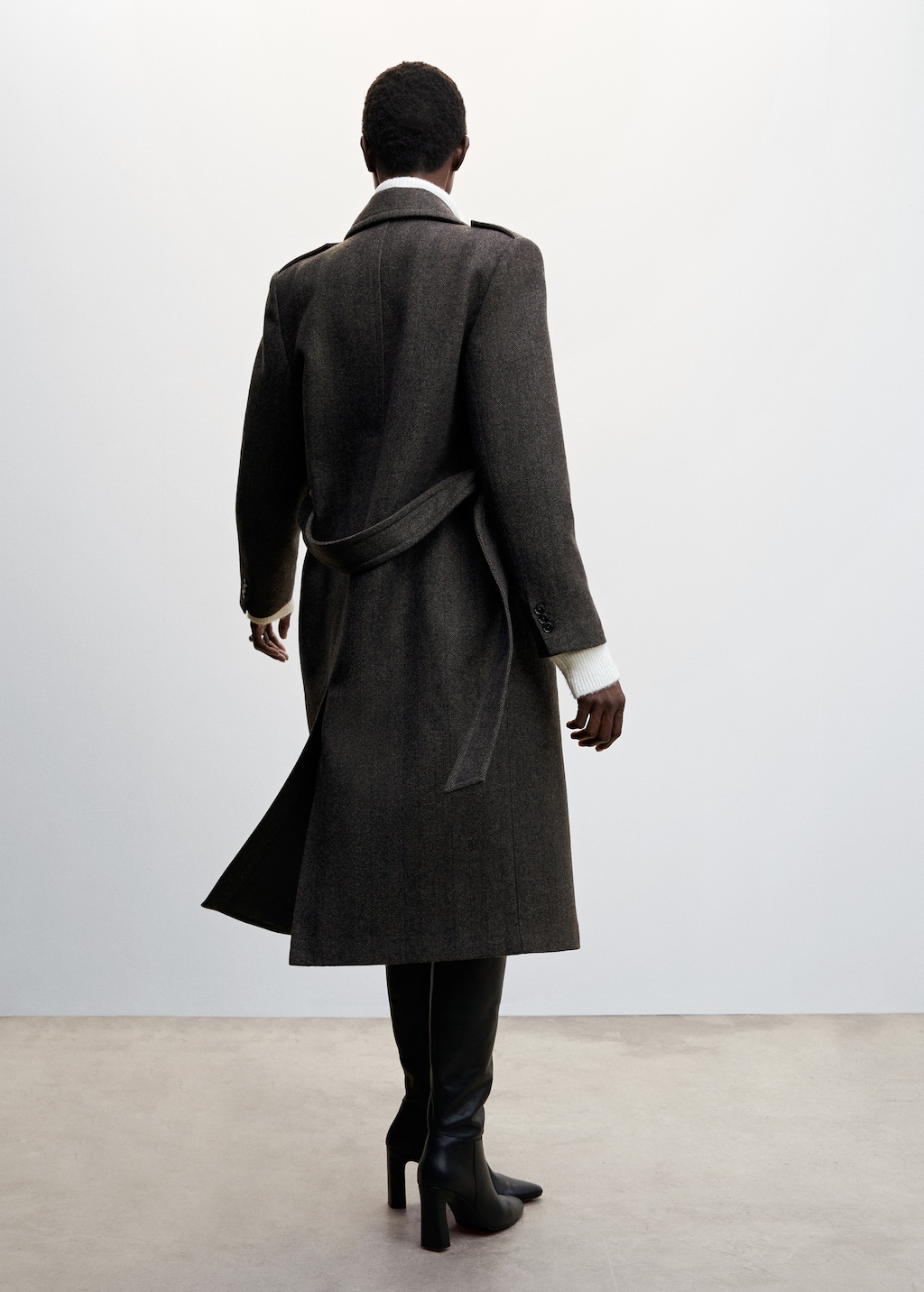 Mango buttoned wool coat store