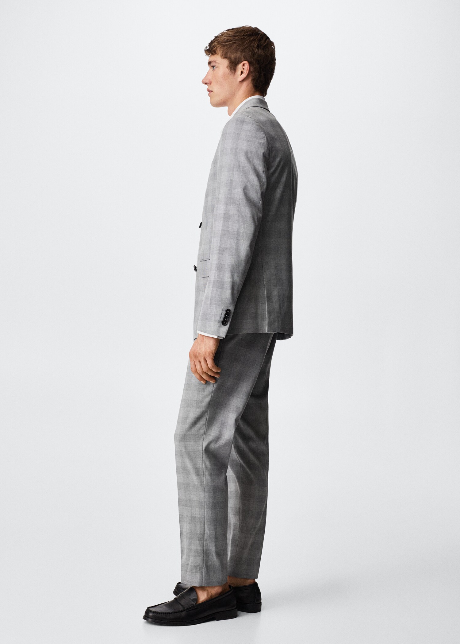 Giacca completo slim fit doppiopetto quadri - Dettaglio dell'articolo 1
