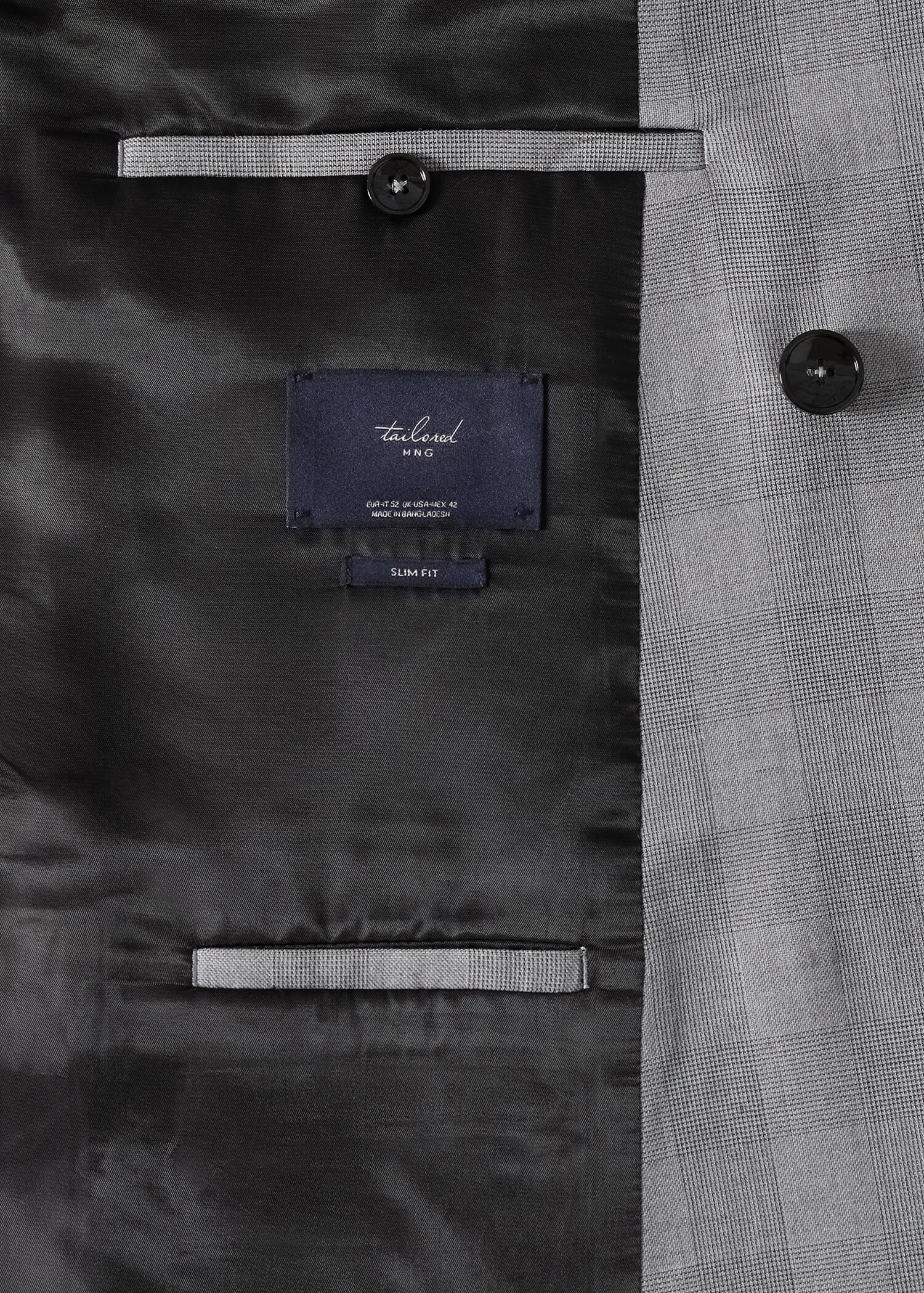 Giacca completo slim fit doppiopetto quadri - Dettaglio dell'articolo 8