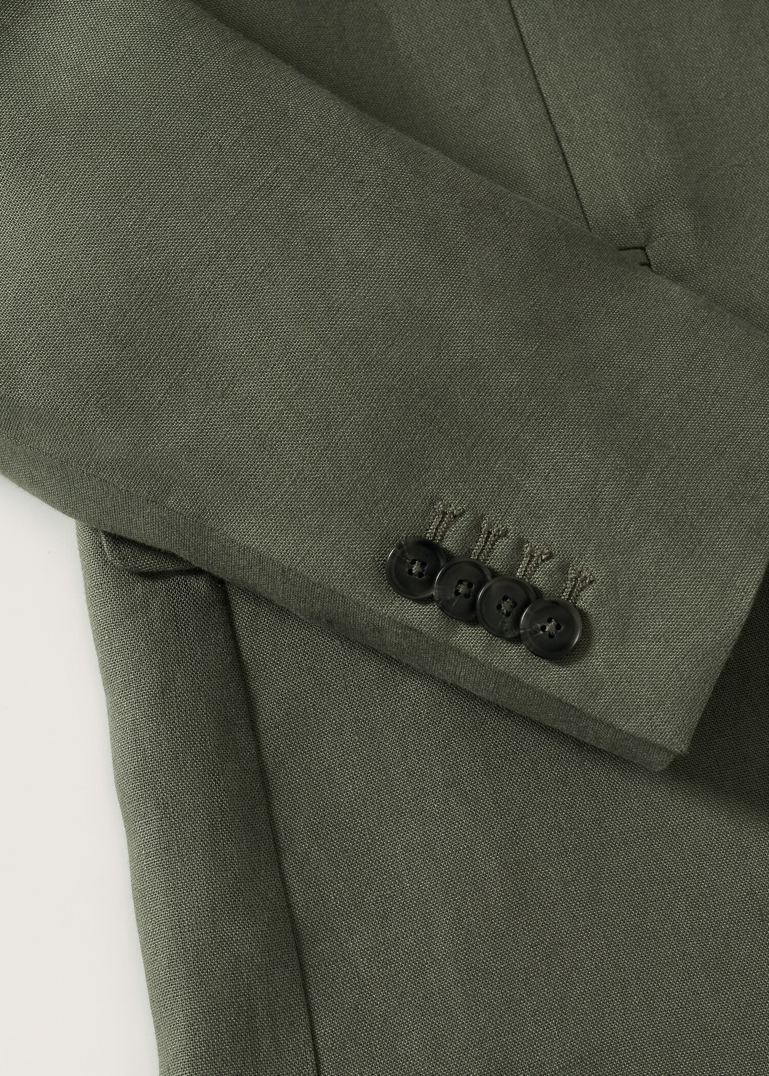 100% linen slim fit blazer - Details of the article 7