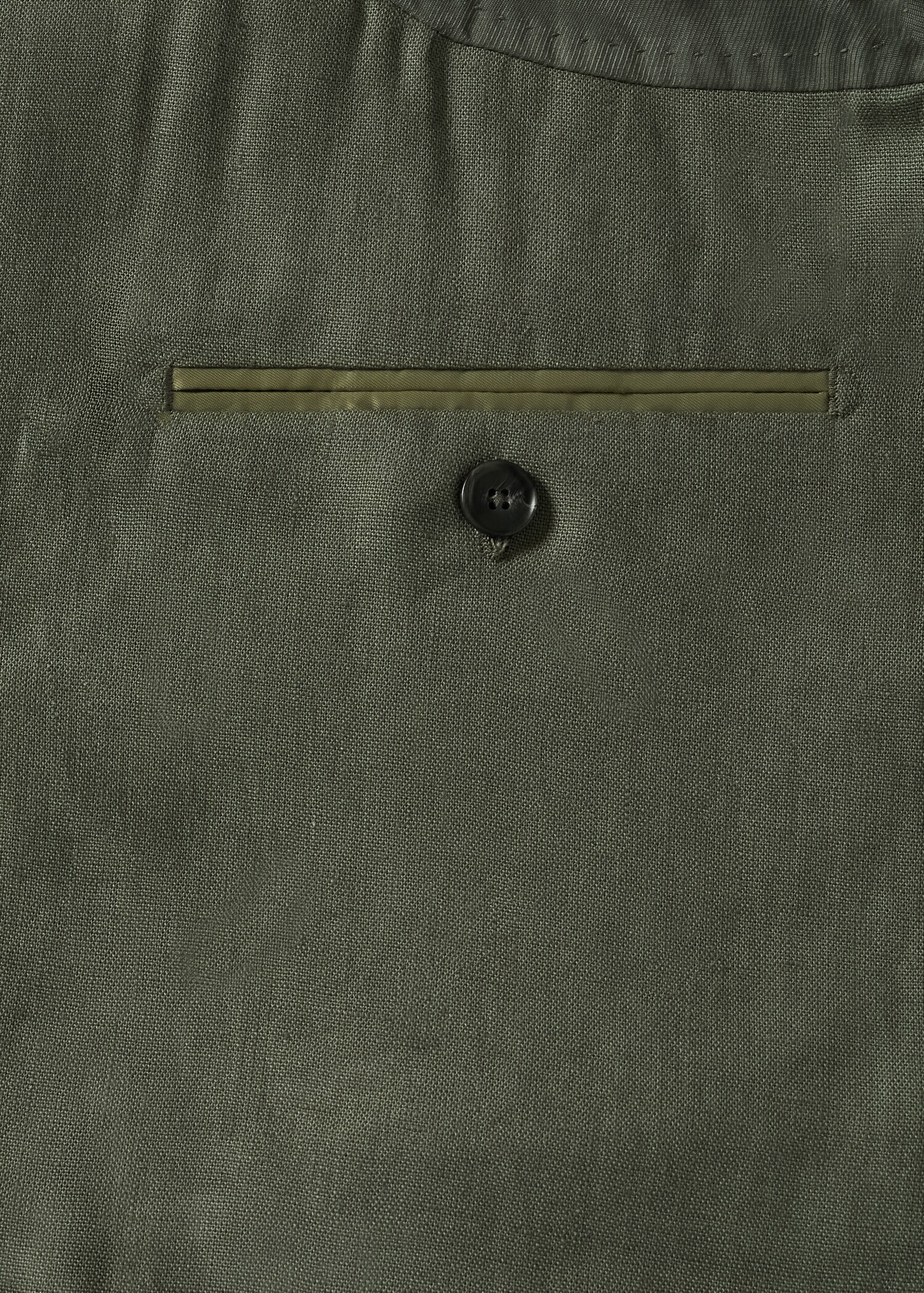 100% linen slim fit blazer - Details of the article 8