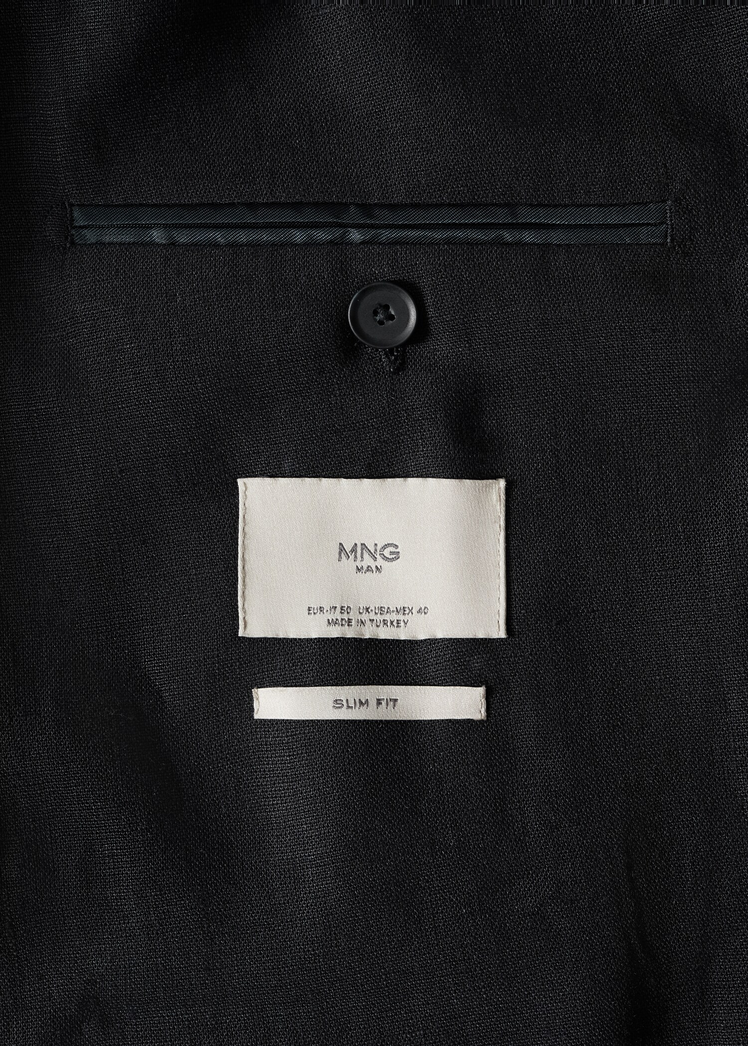 100% linen slim fit blazer - Details of the article 8
