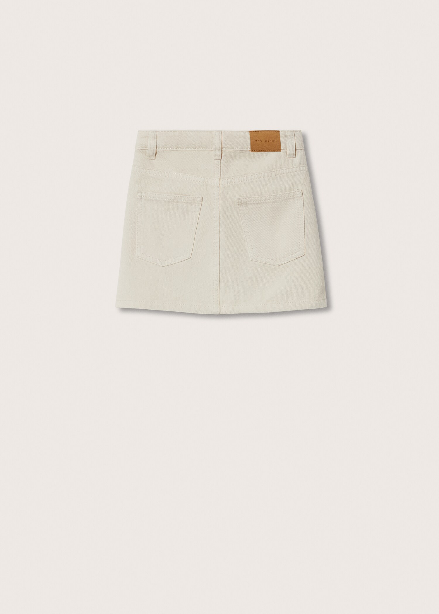 Buttoned denim skirt - Reverse of the article