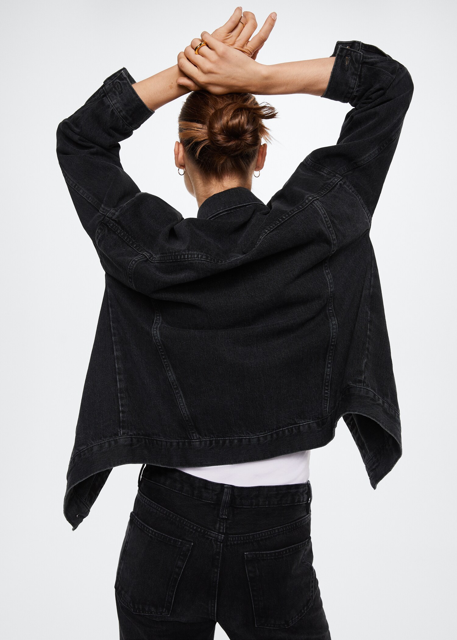 Oversize denim jacket - Reverse of the article