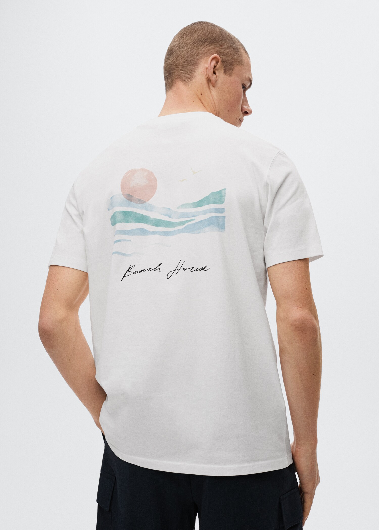 T-shirt algodão estampado - Verso do artigo