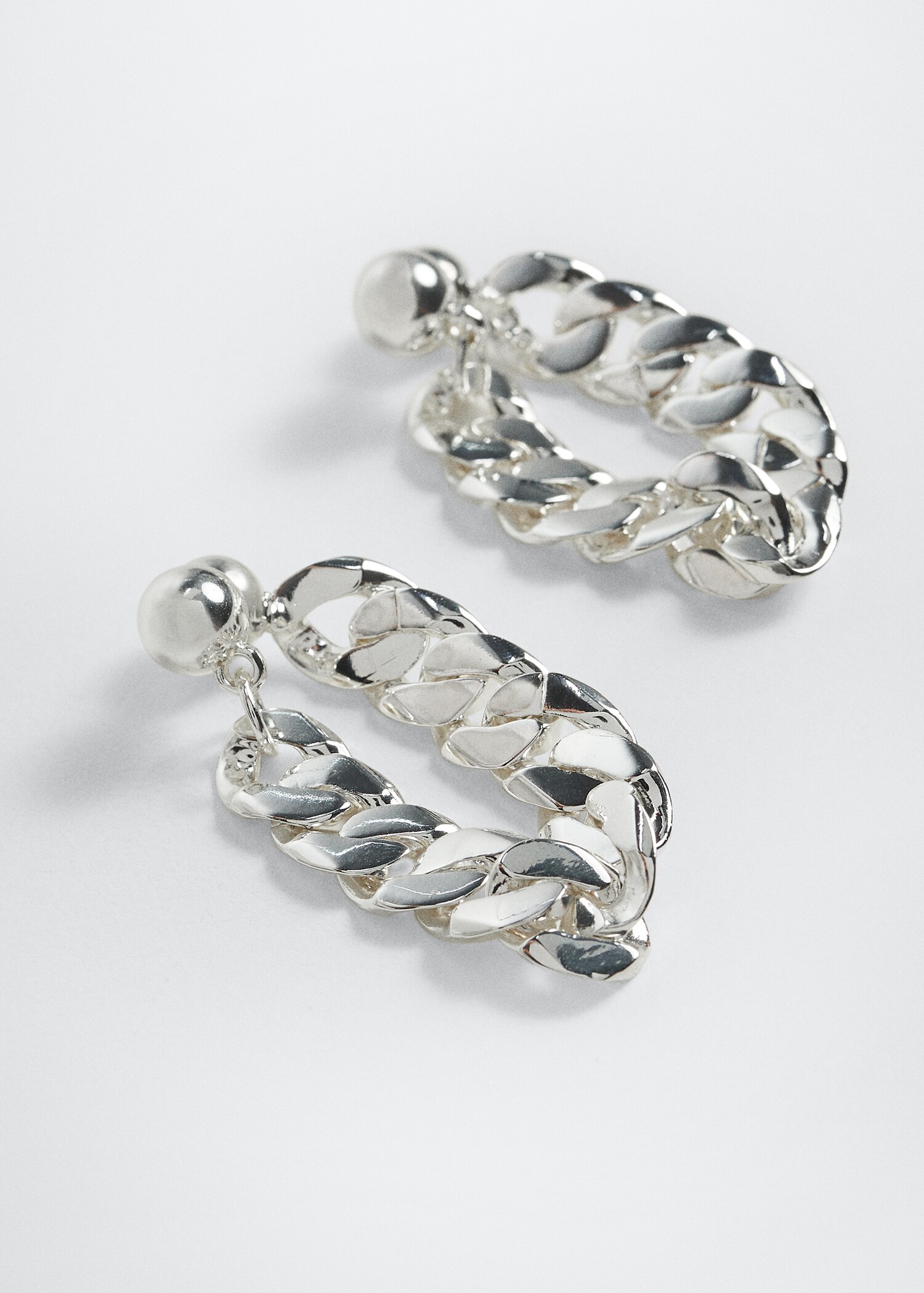 Chain pendant earrings - Medium plane