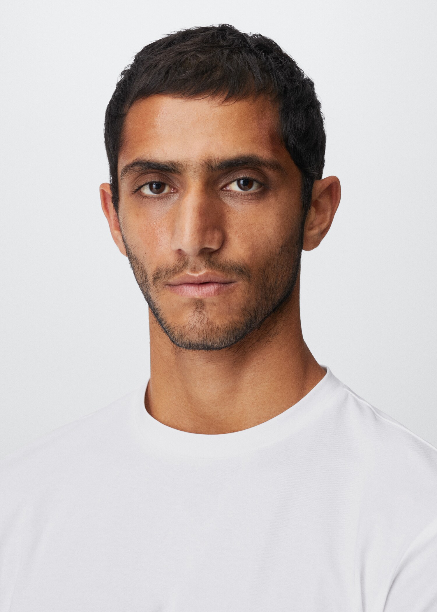 Stretch cotton T-shirt - Details of the article 1