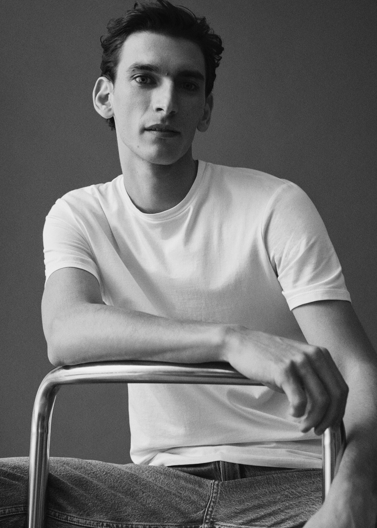 Stretch cotton T-shirt - Details of the article 5