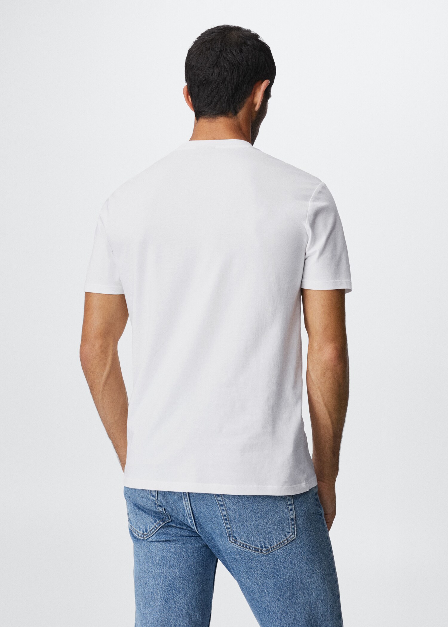 Stretch cotton T-shirt - Reverse of the article