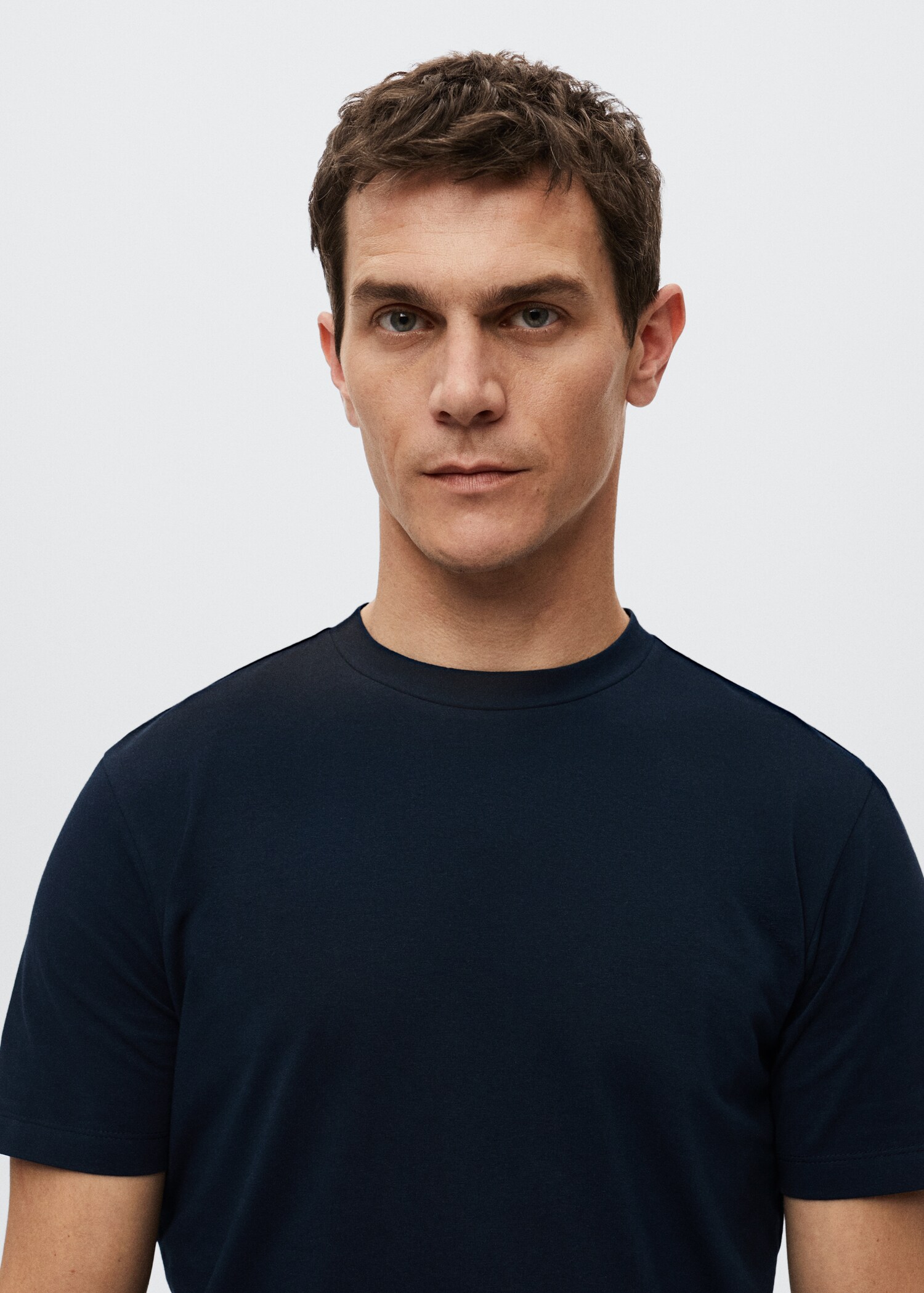 Stretch cotton T-shirt - Details of the article 1