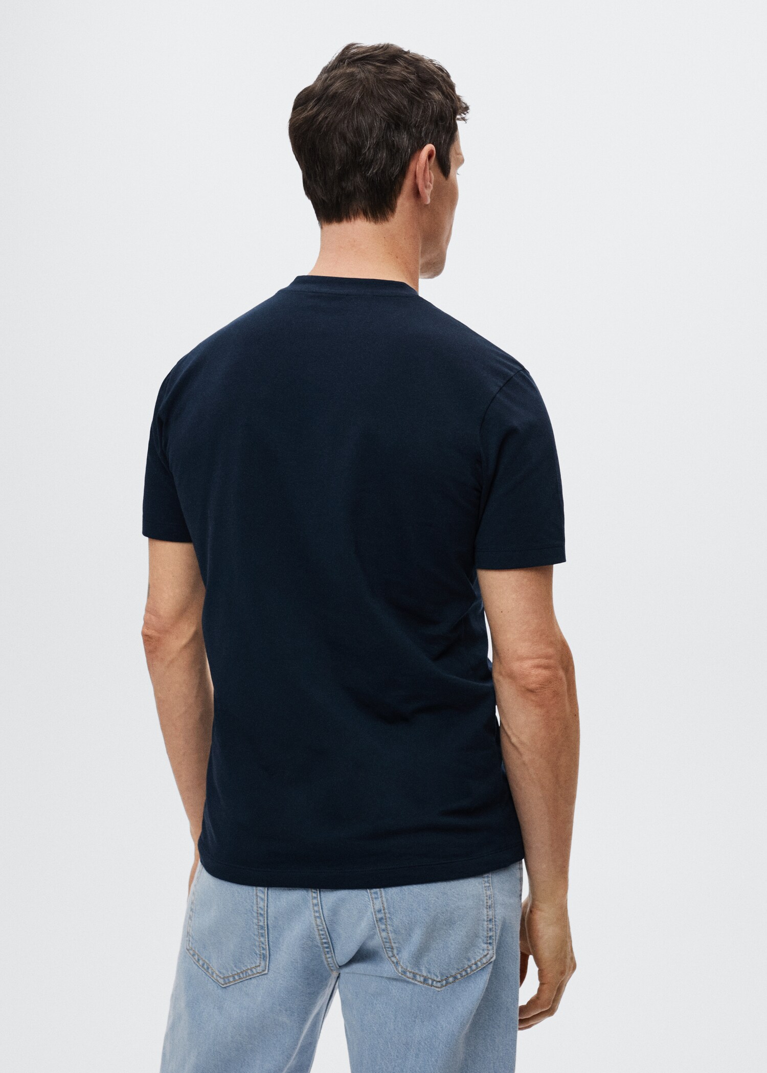 Stretch cotton T-shirt - Reverse of the article