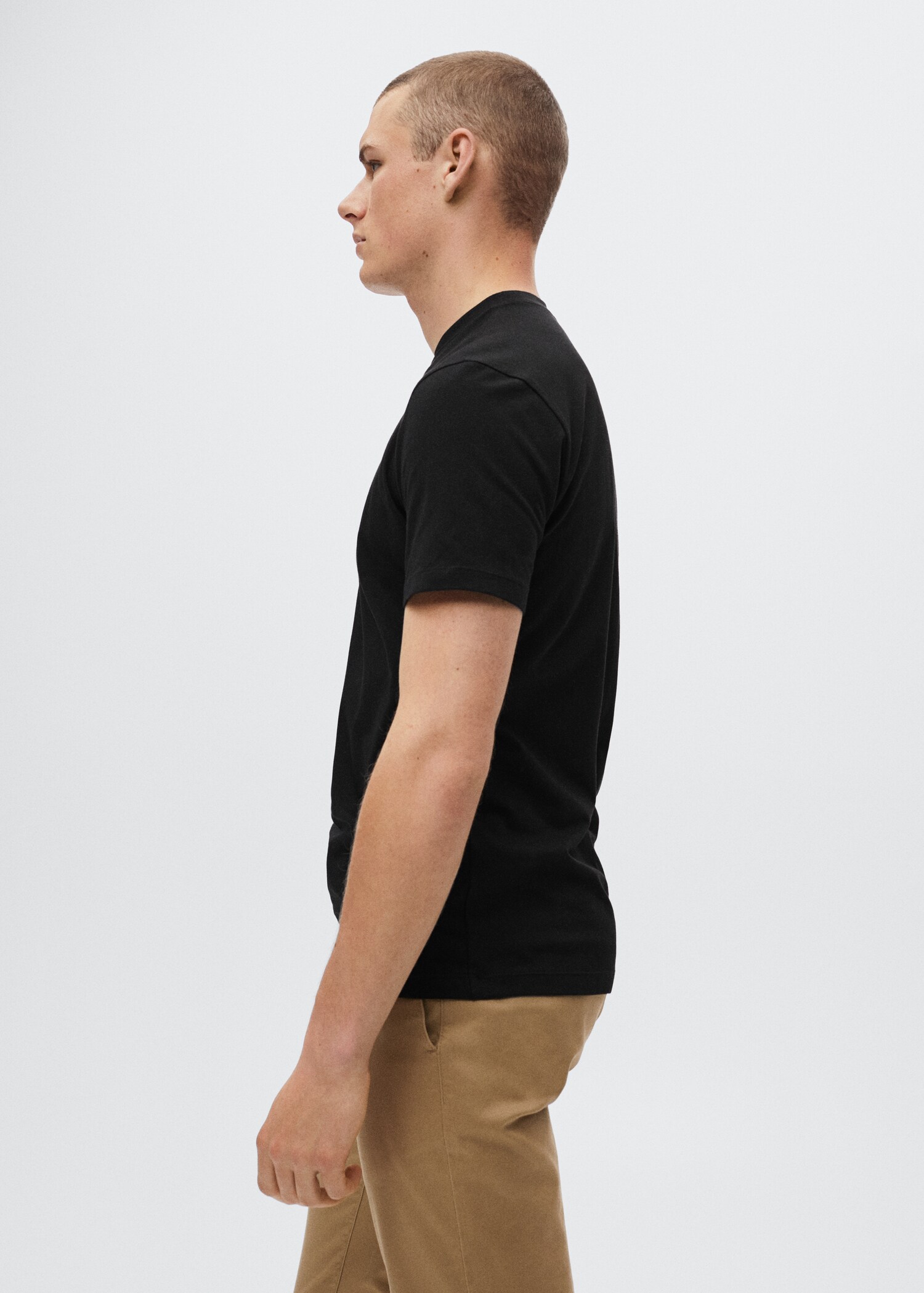 Stretch cotton T-shirt - Details of the article 2