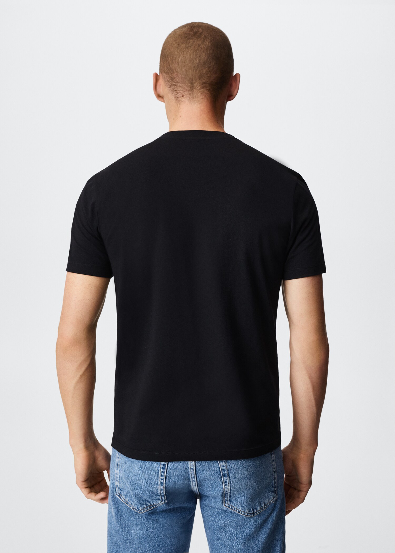 Stretch cotton T-shirt - Reverse of the article