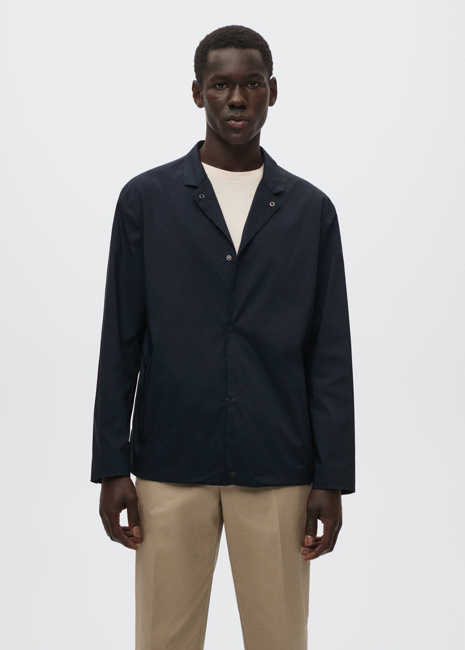 Giacca cotone collo all'americana - Piano medio