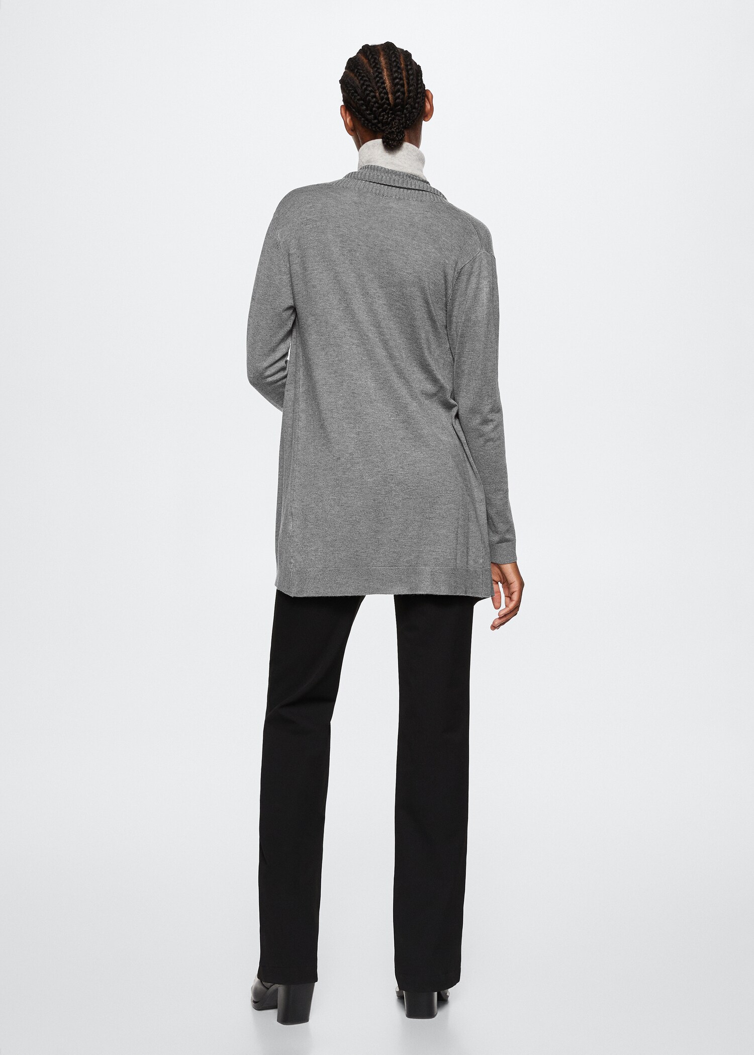 Fine-knit cardigan - Reverse of the article