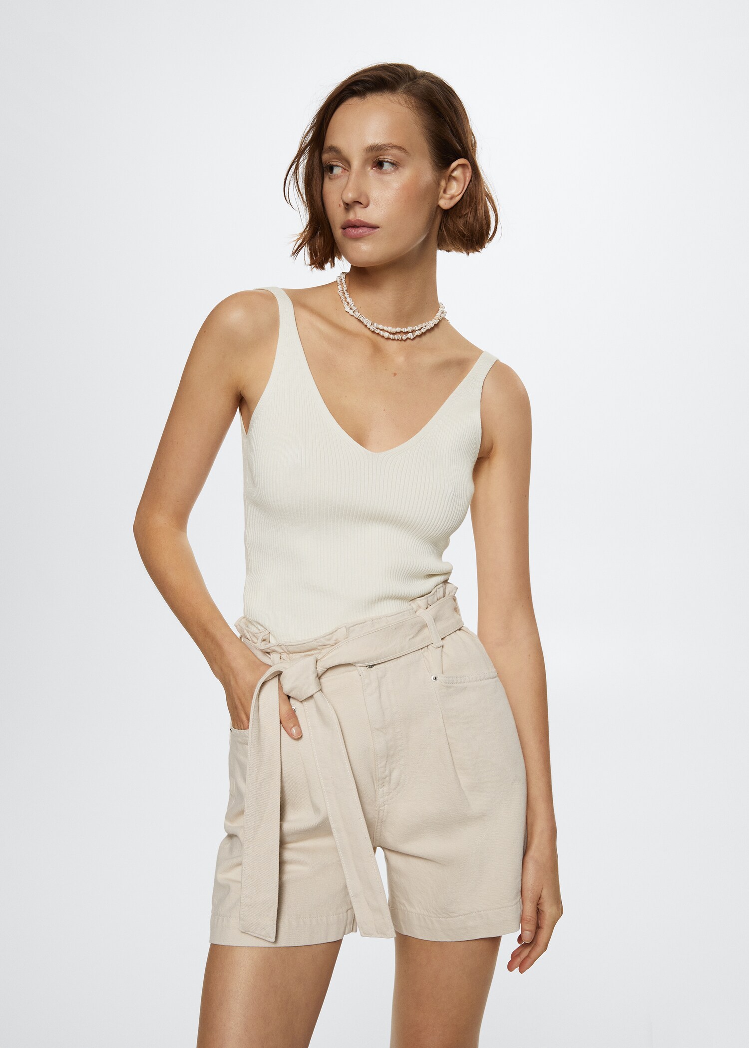 Ribbed knit top - Medium plane