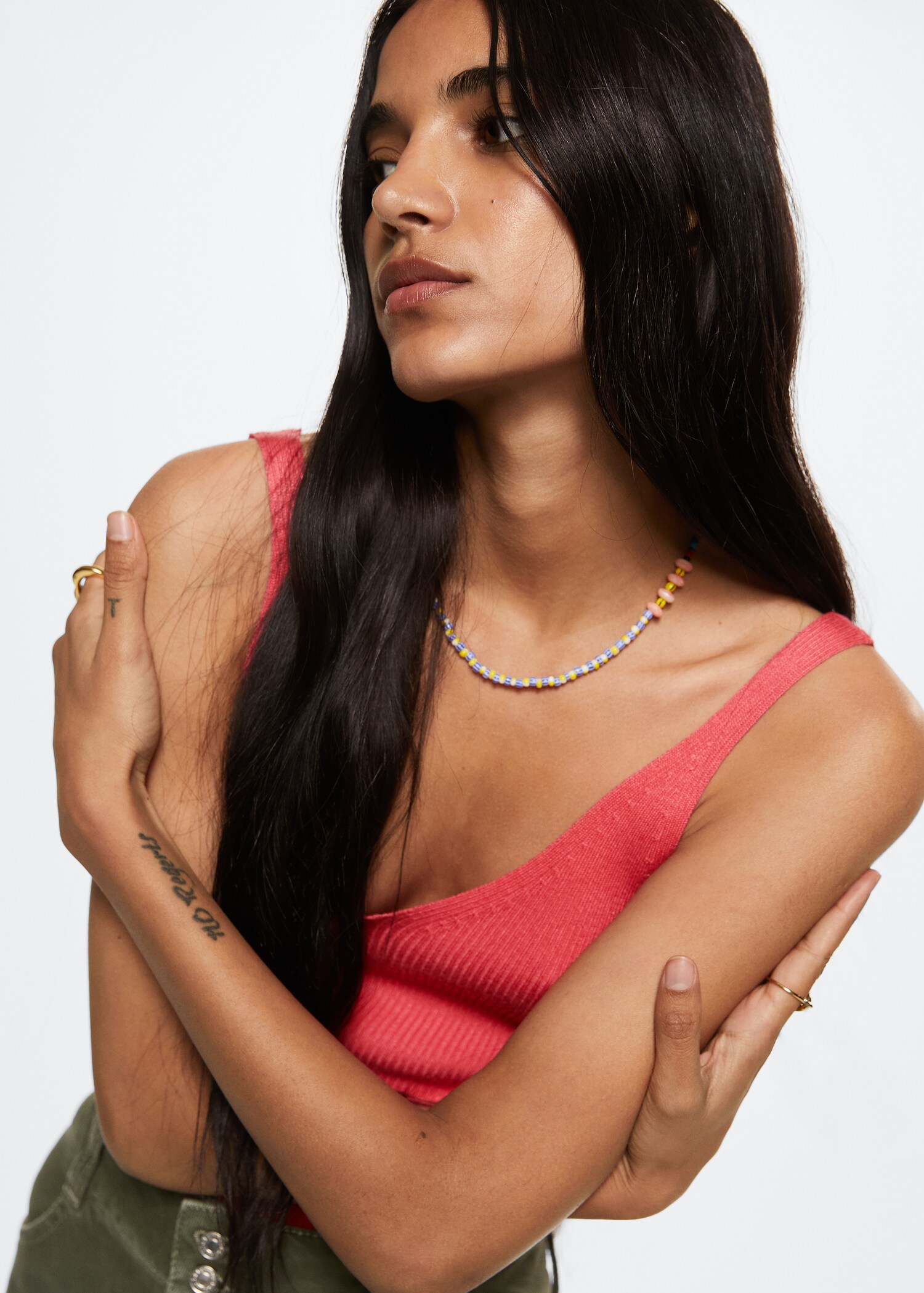 Ribbed knit top - Details of the article 1