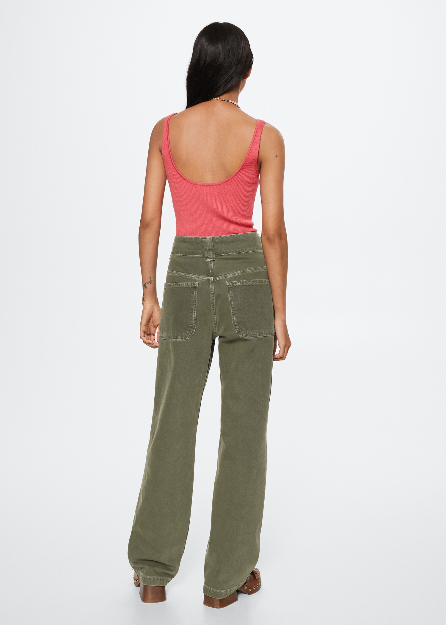 Ribbed knit top - Reverse of the article