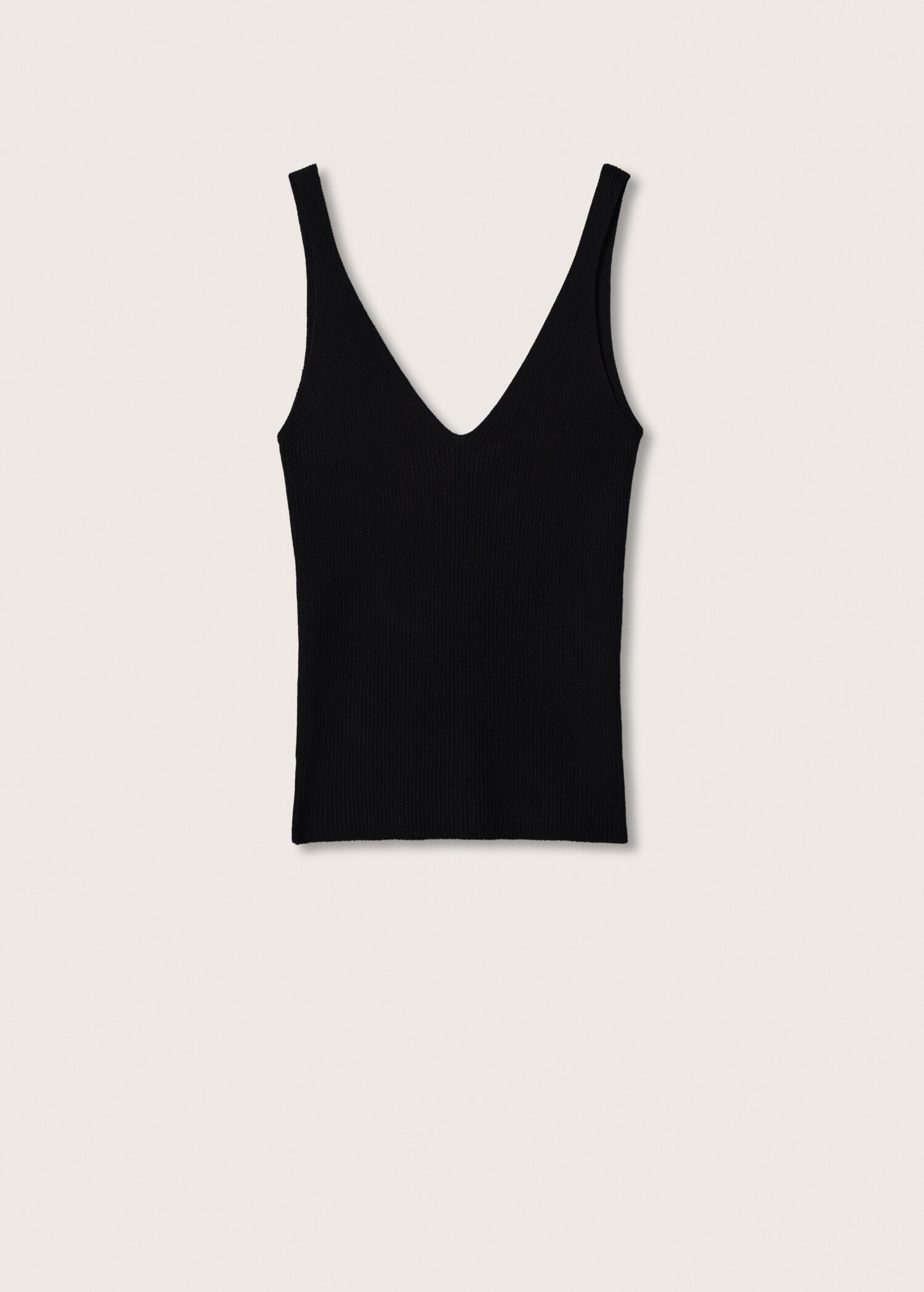 Ribbed knit top - Article without model