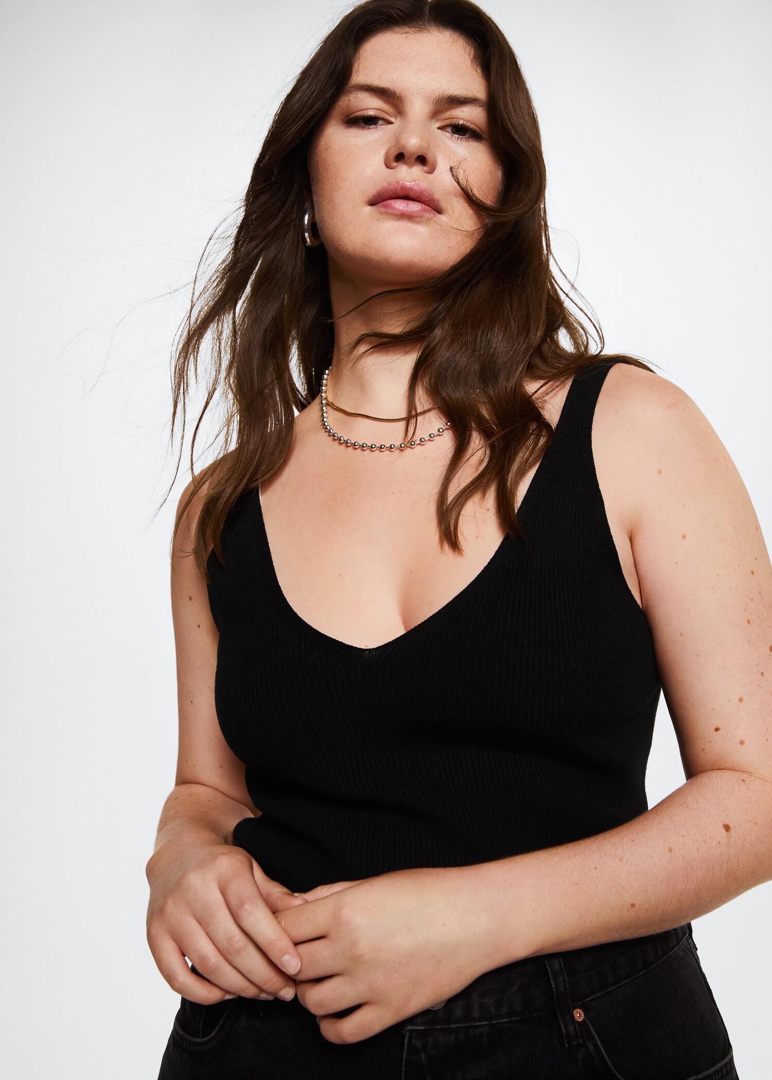 Ribbed knit top - Details of the article 5