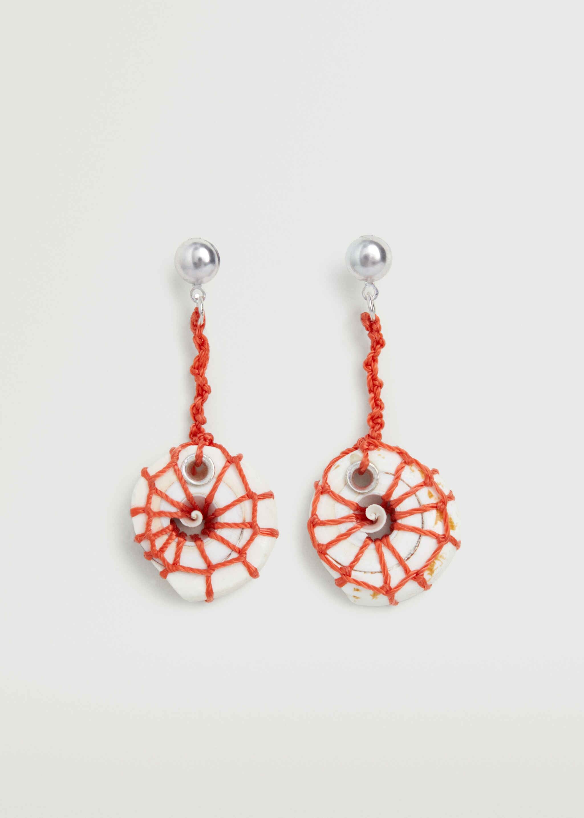 Shell pendant earrings - Article without model, Silver. Ref: 37050265-00.