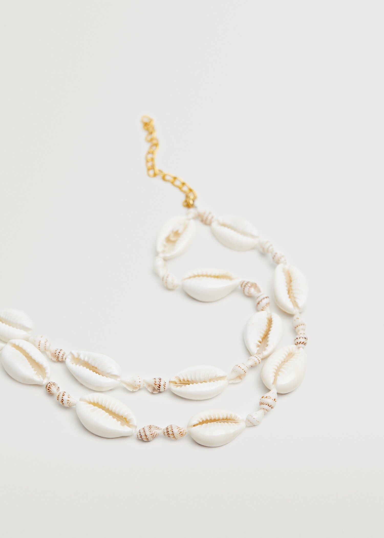 Seashell anklet bracelet - Medium plane