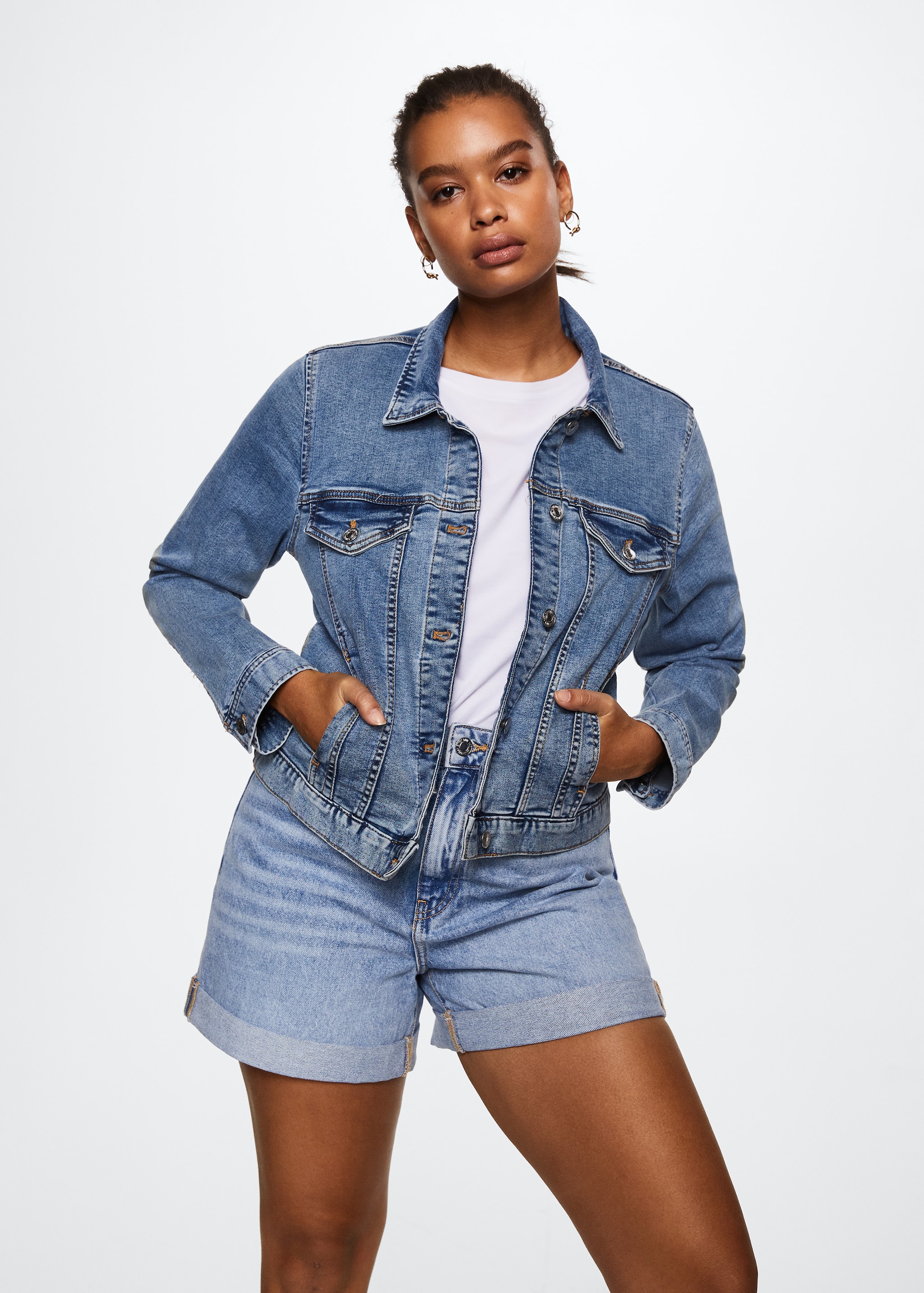 Mujer Mango Outlet Cazadora Tejana Mango Mujer Mango Chaqueta De