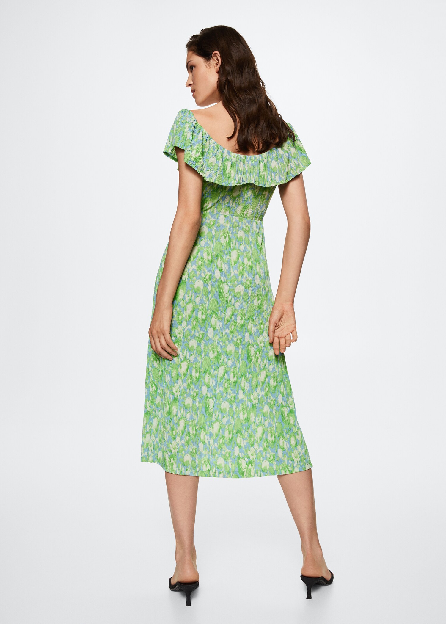 Kleid mit floralem Dessin - Rückseite des Artikels
