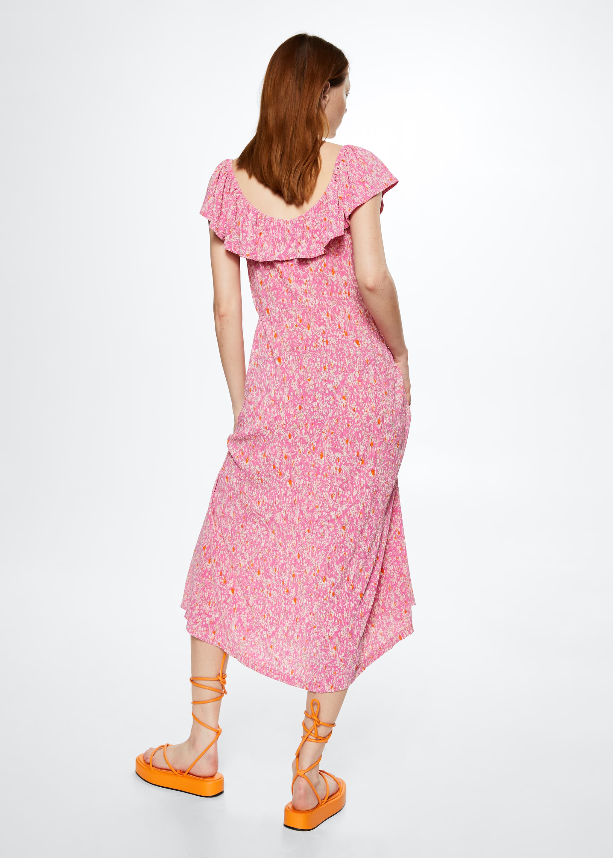 Kleid mit floralem Dessin - Rückseite des Artikels