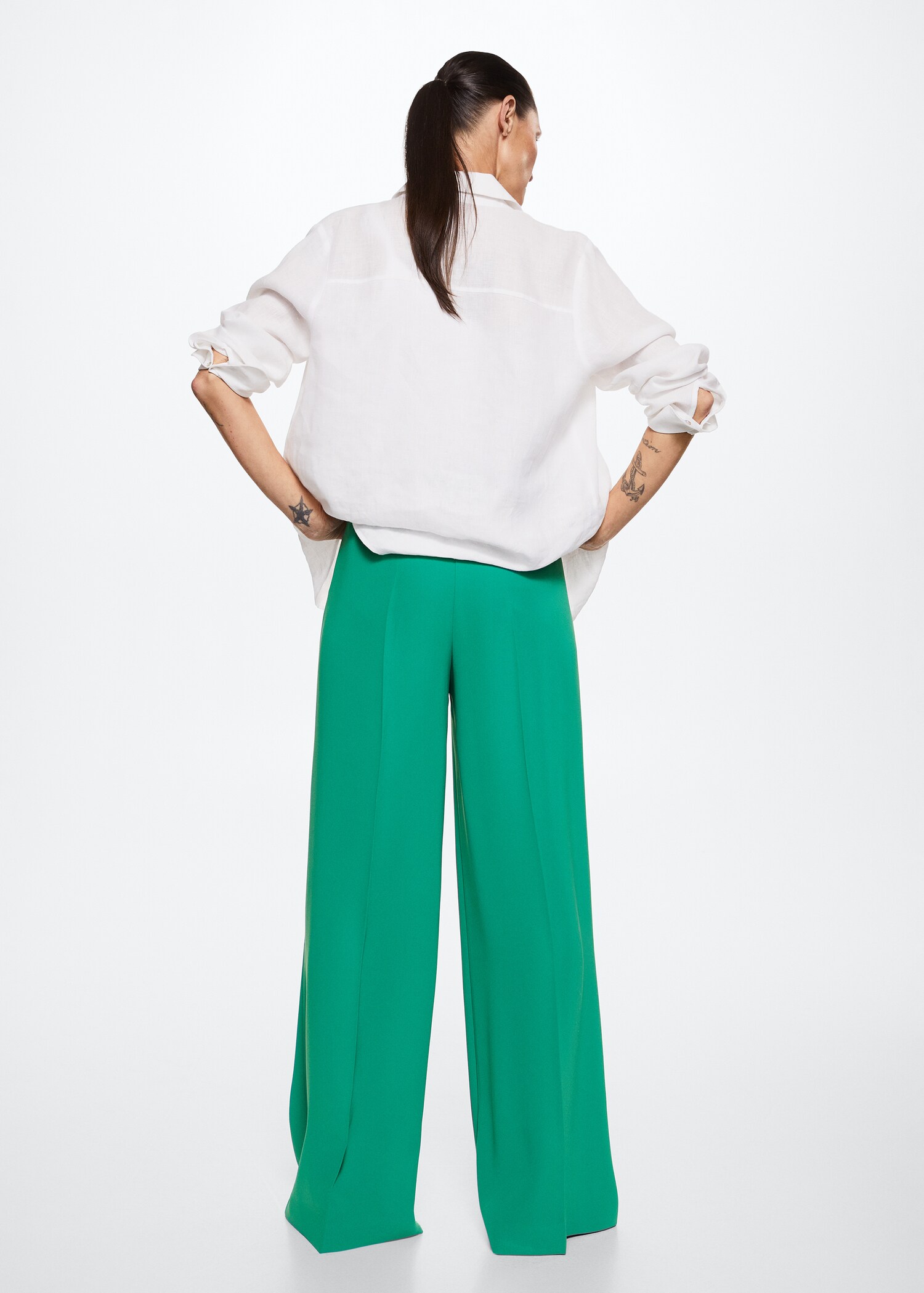 High-waist palazzo pants - Reverse of the article