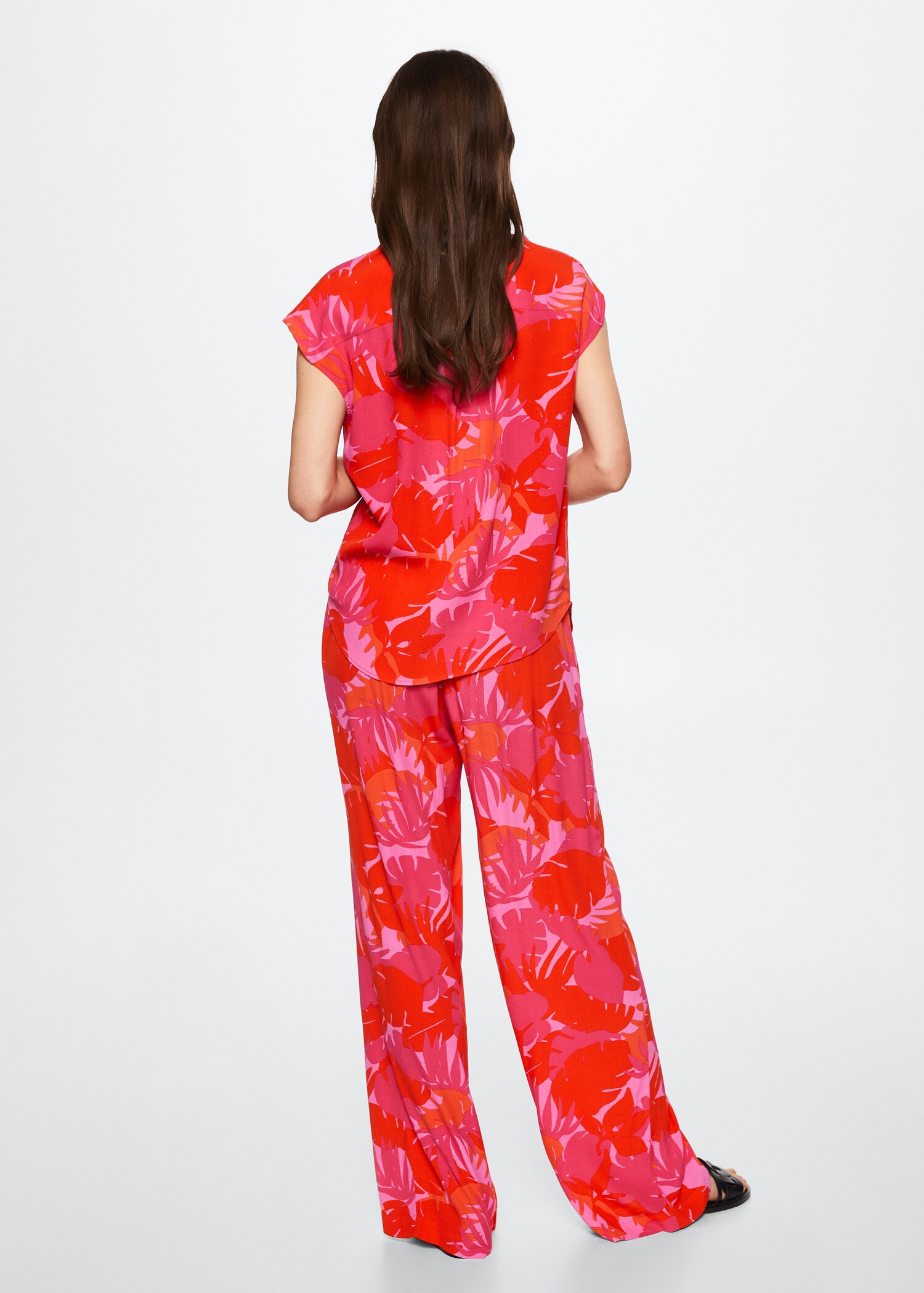 Soepelvallende oversized blouse - Achterkant van het artikel