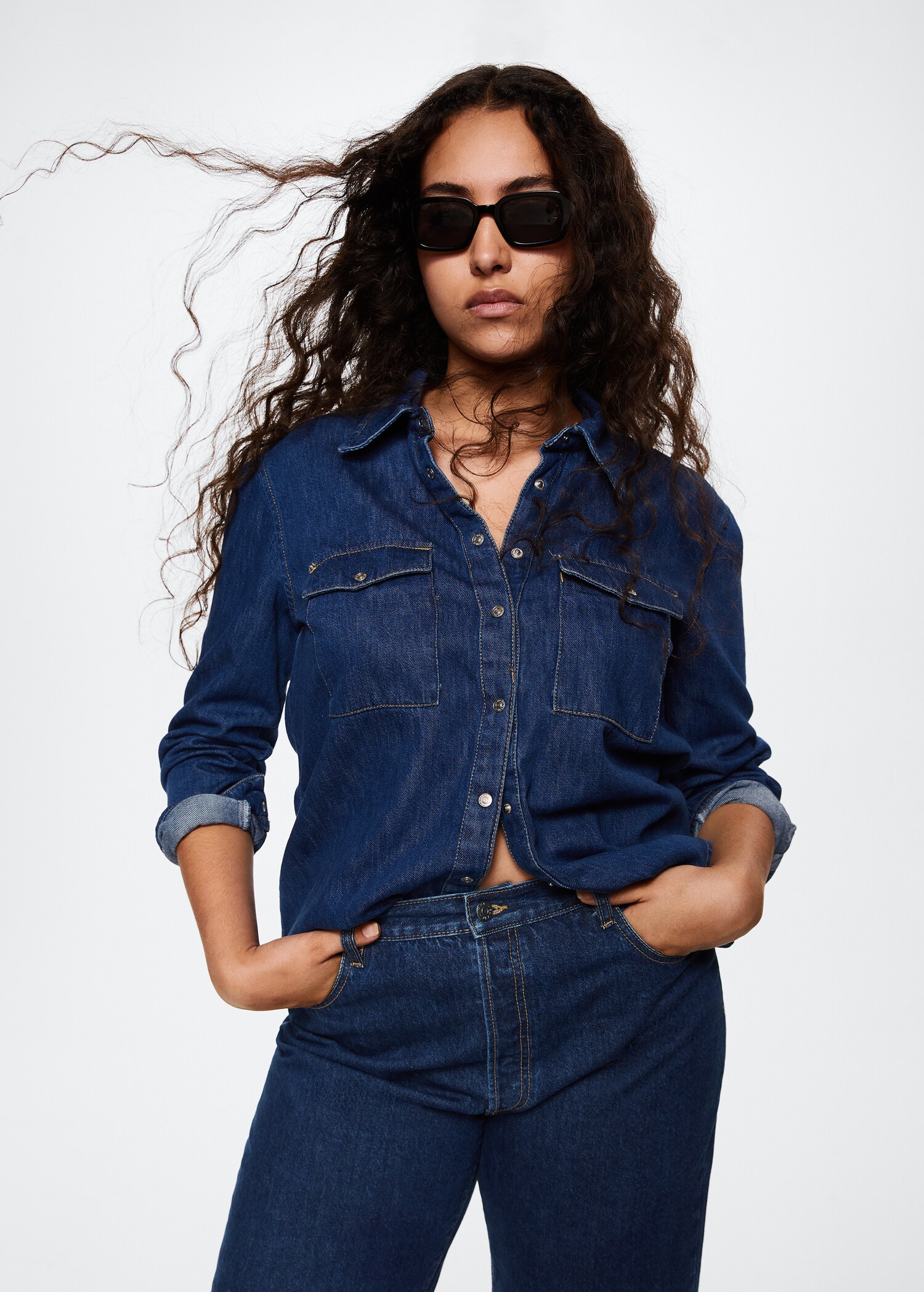 Jeans wideleg tiro alto - Detalle del artículo 4