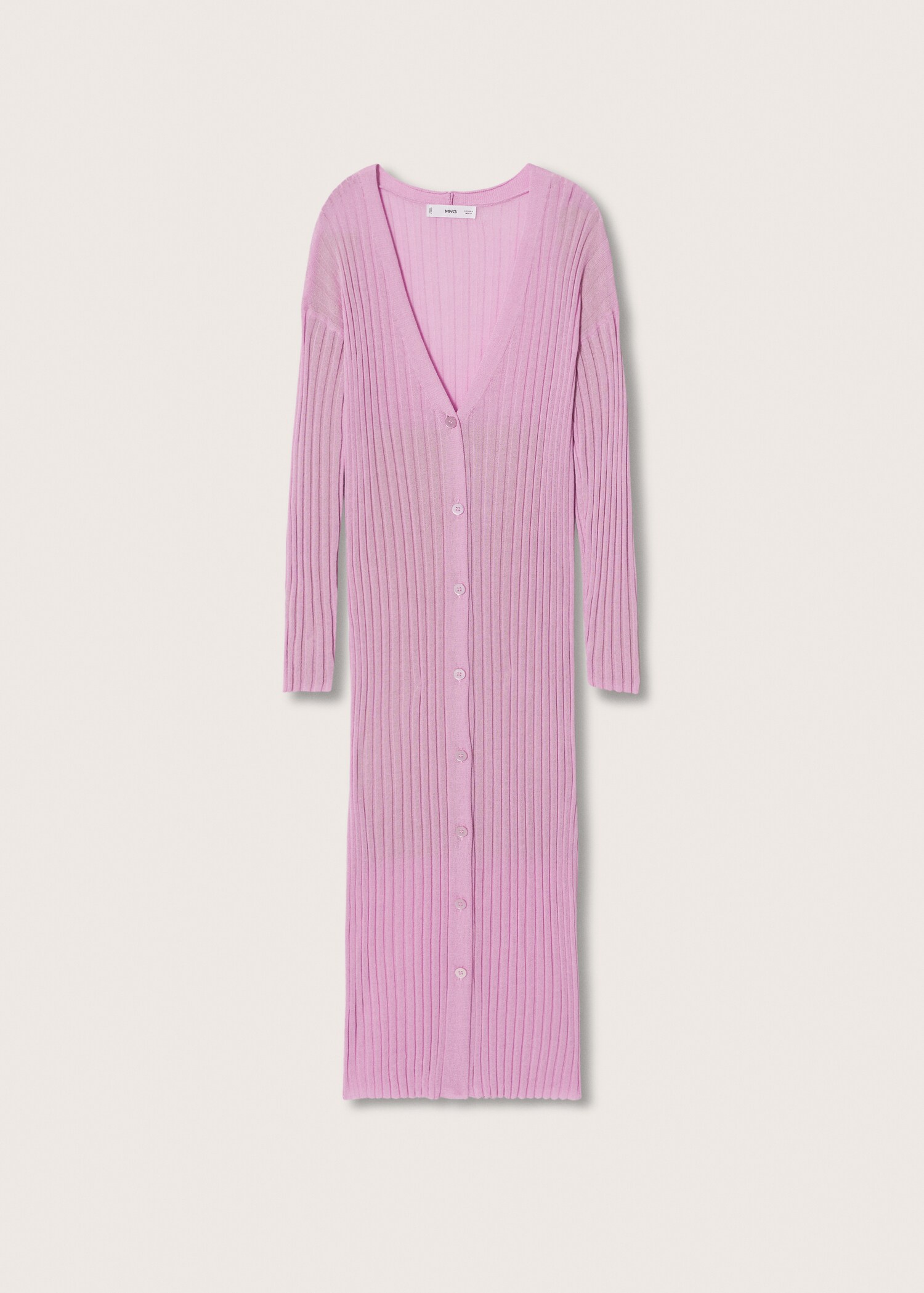 Langer Cardigan mit Rippstruktur - Artikel ohne Model