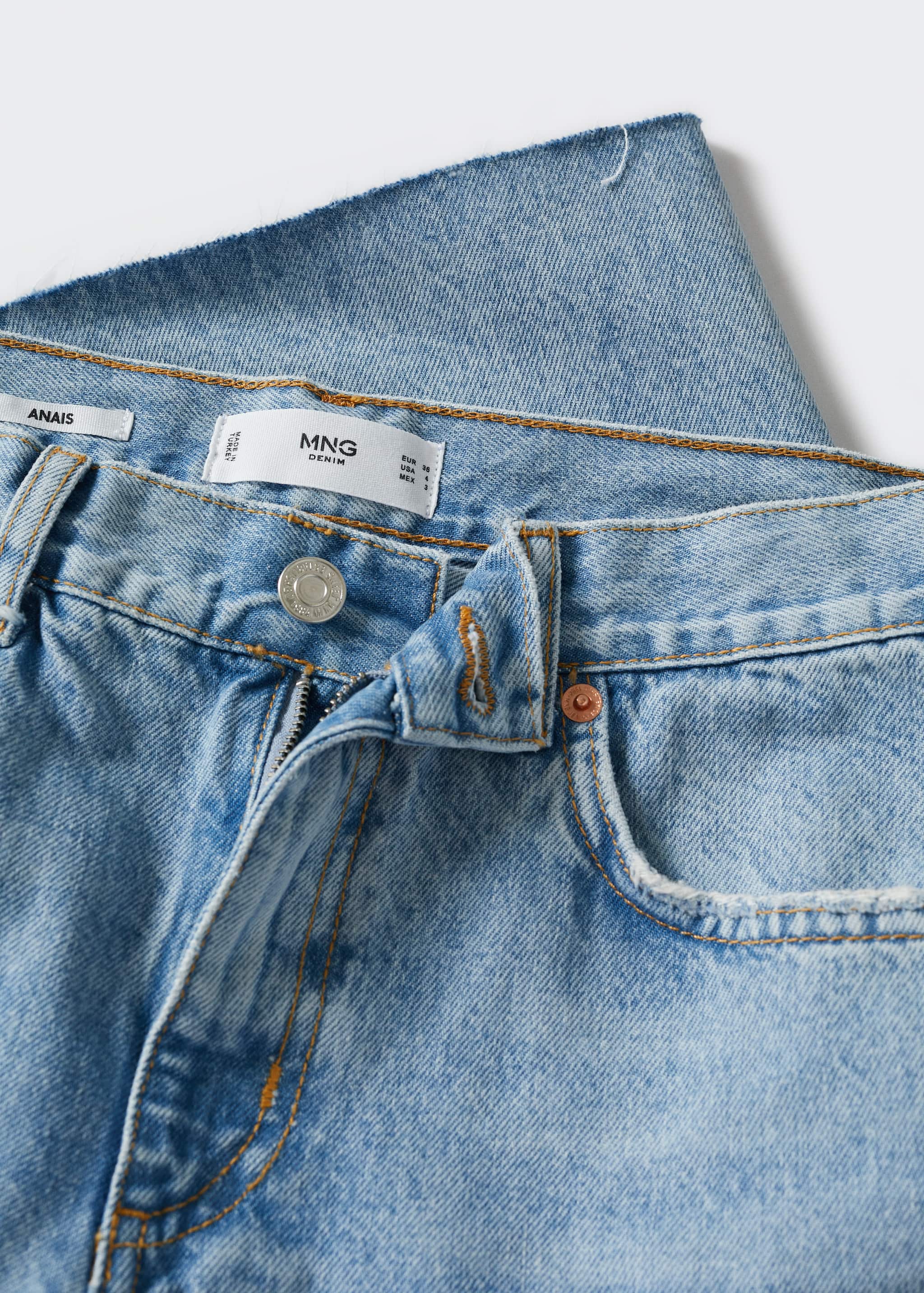 Jeans-Bermudashorts mit ausgefranstem Saum - Detail des Artikels 8