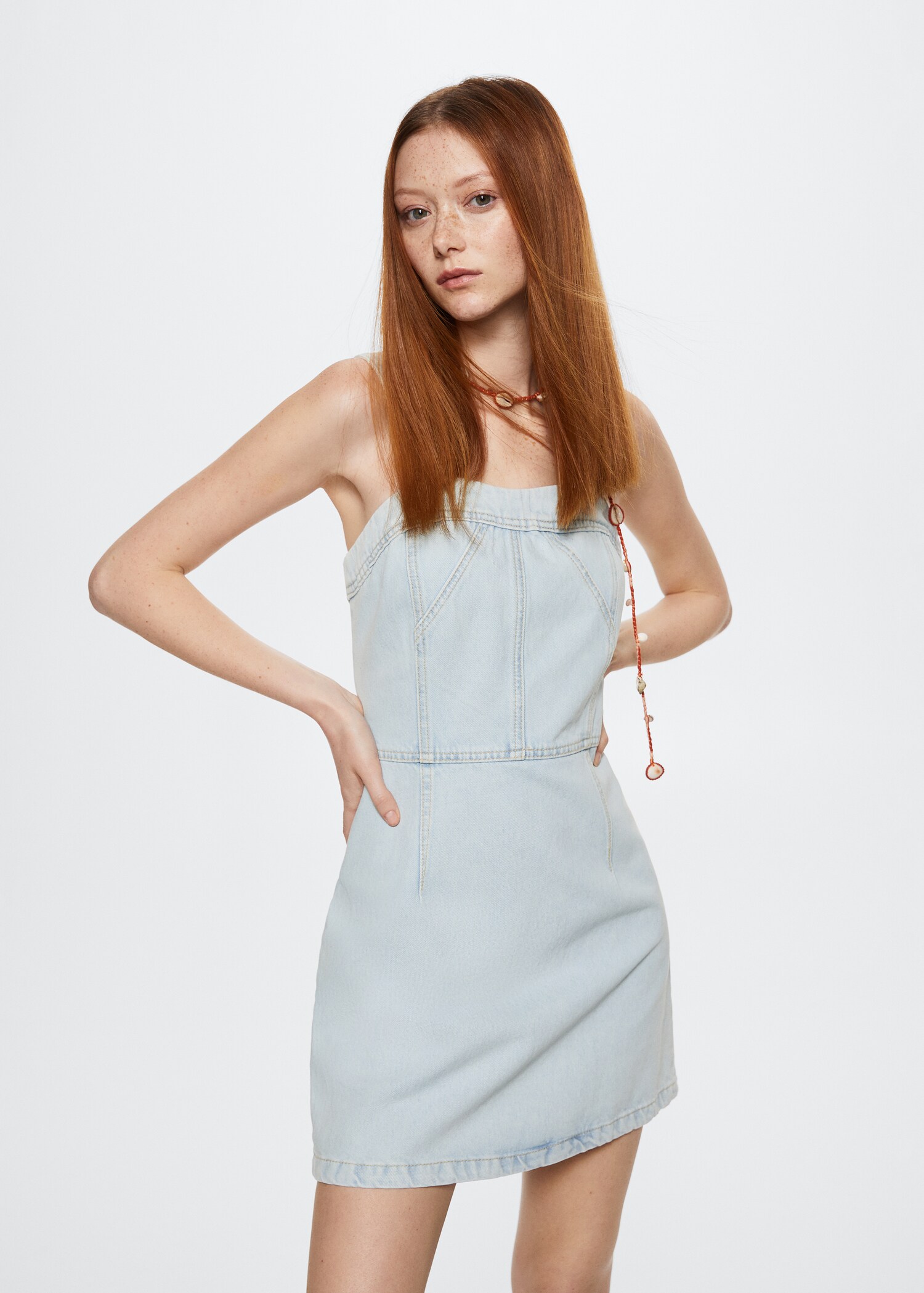 Zip denim dress - Medium plane